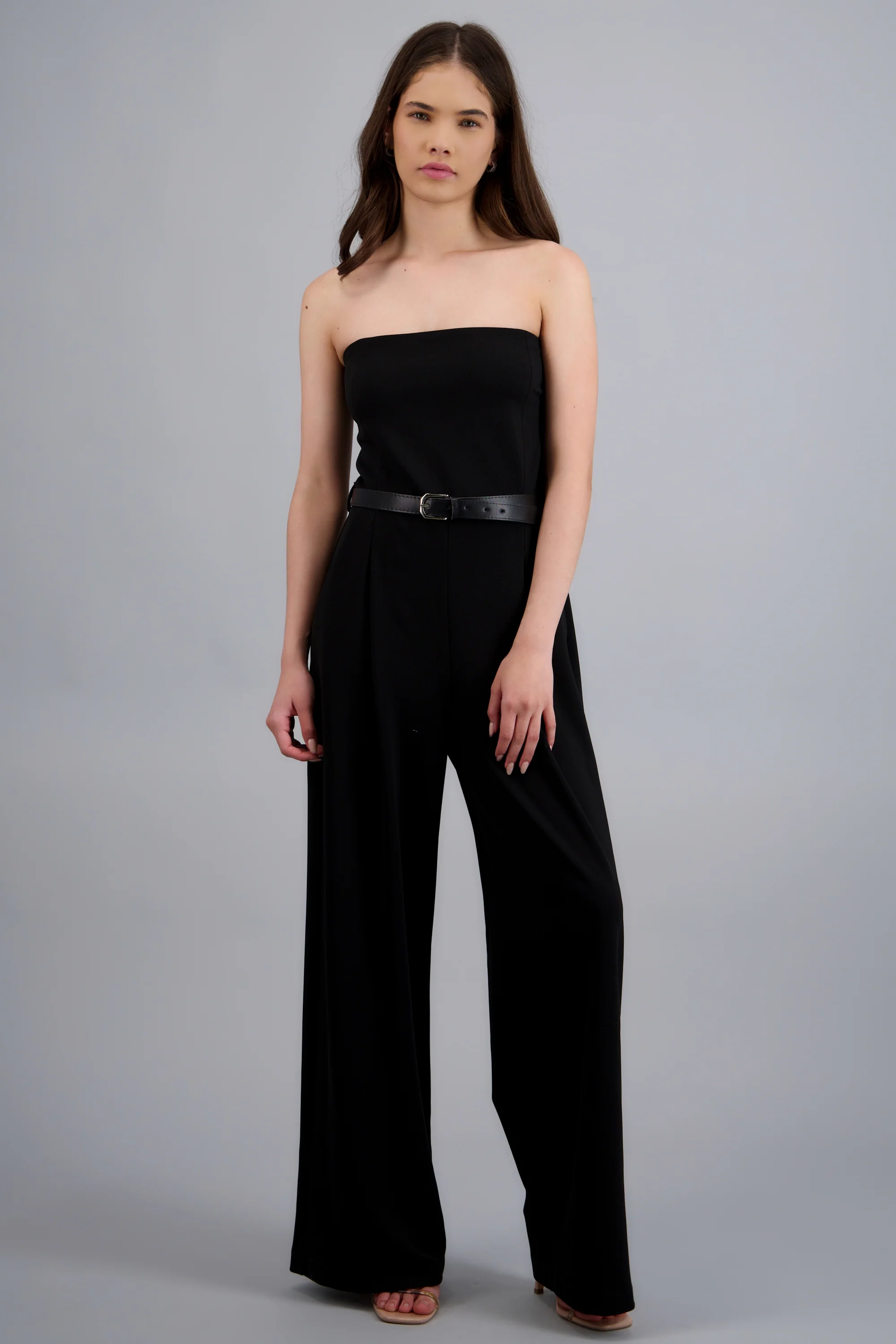Jumpsuit strapless detalle pinzas