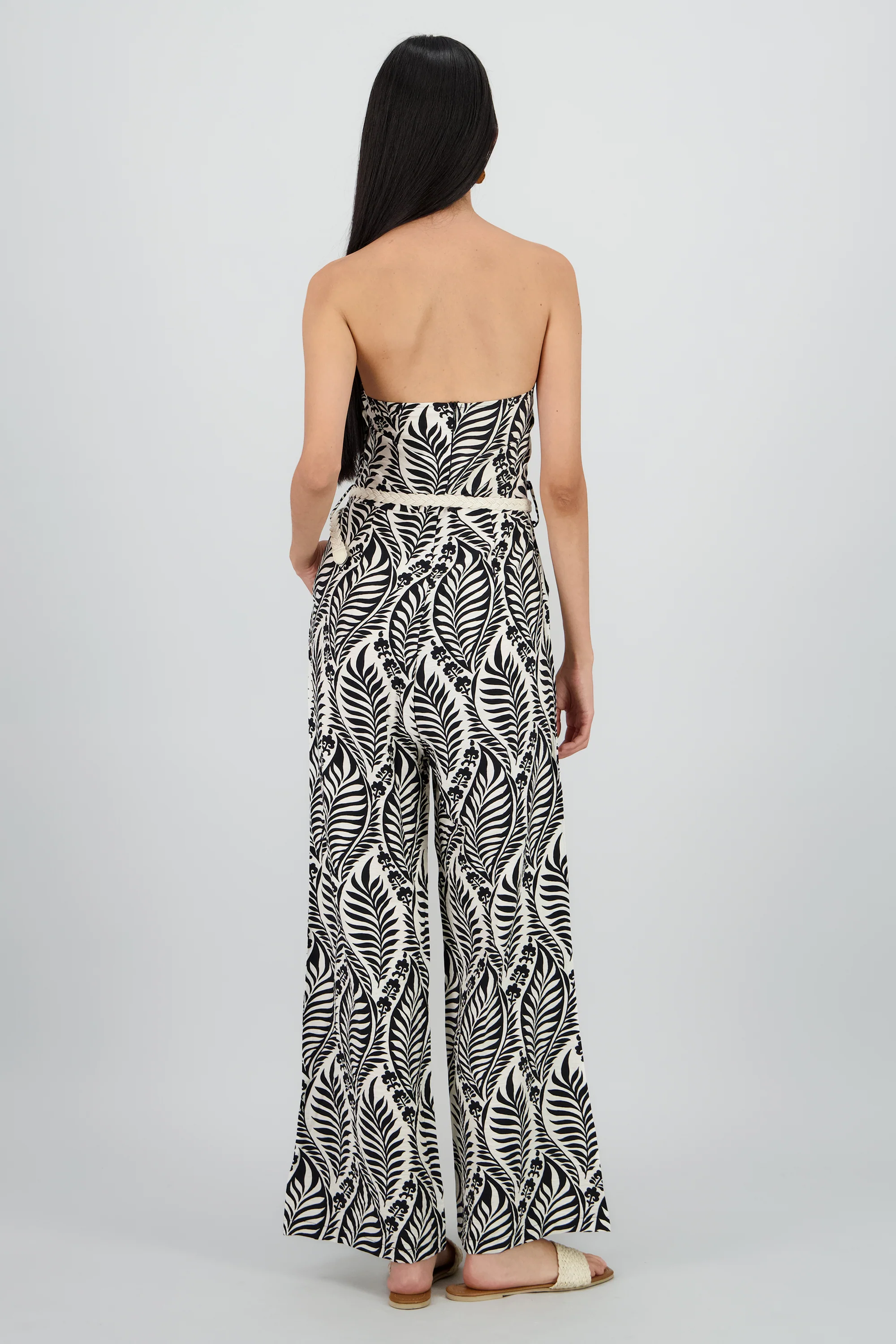 Jumpsuit strapless estampado con cinturon - Image 4