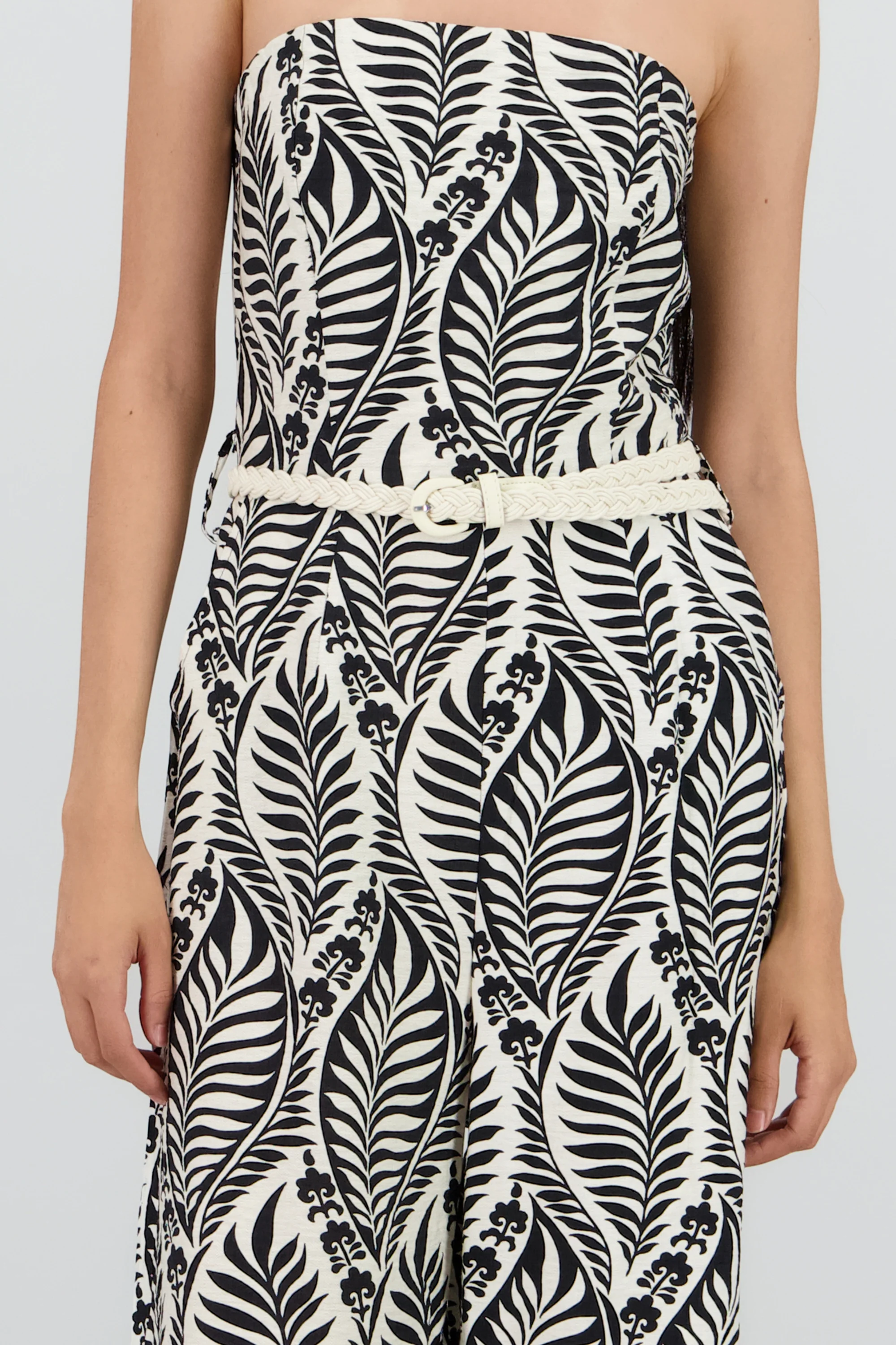 Jumpsuit strapless estampado con cinturon - Image 5
