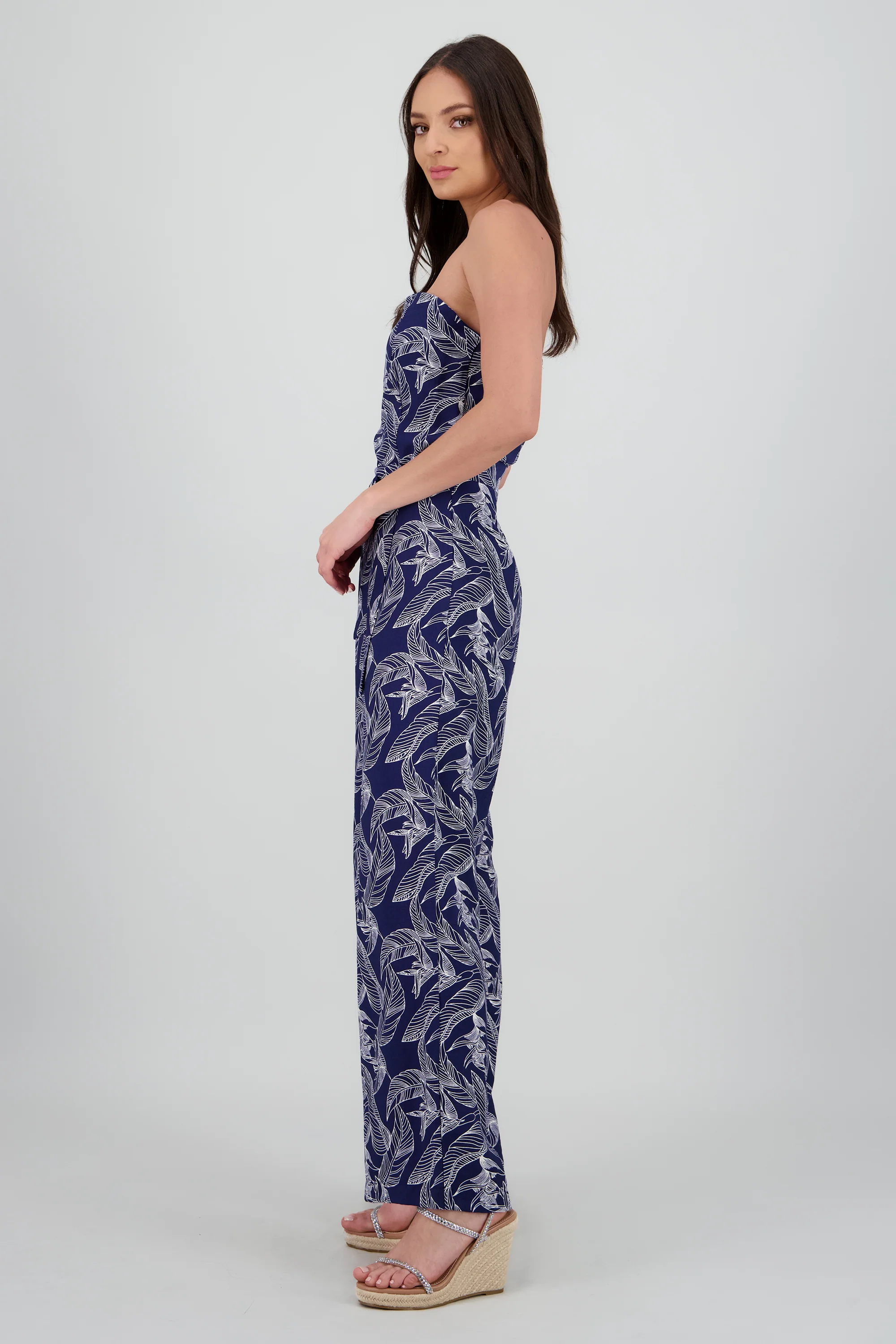 Jumpsuit strapless estampado detalle laso - Image 3