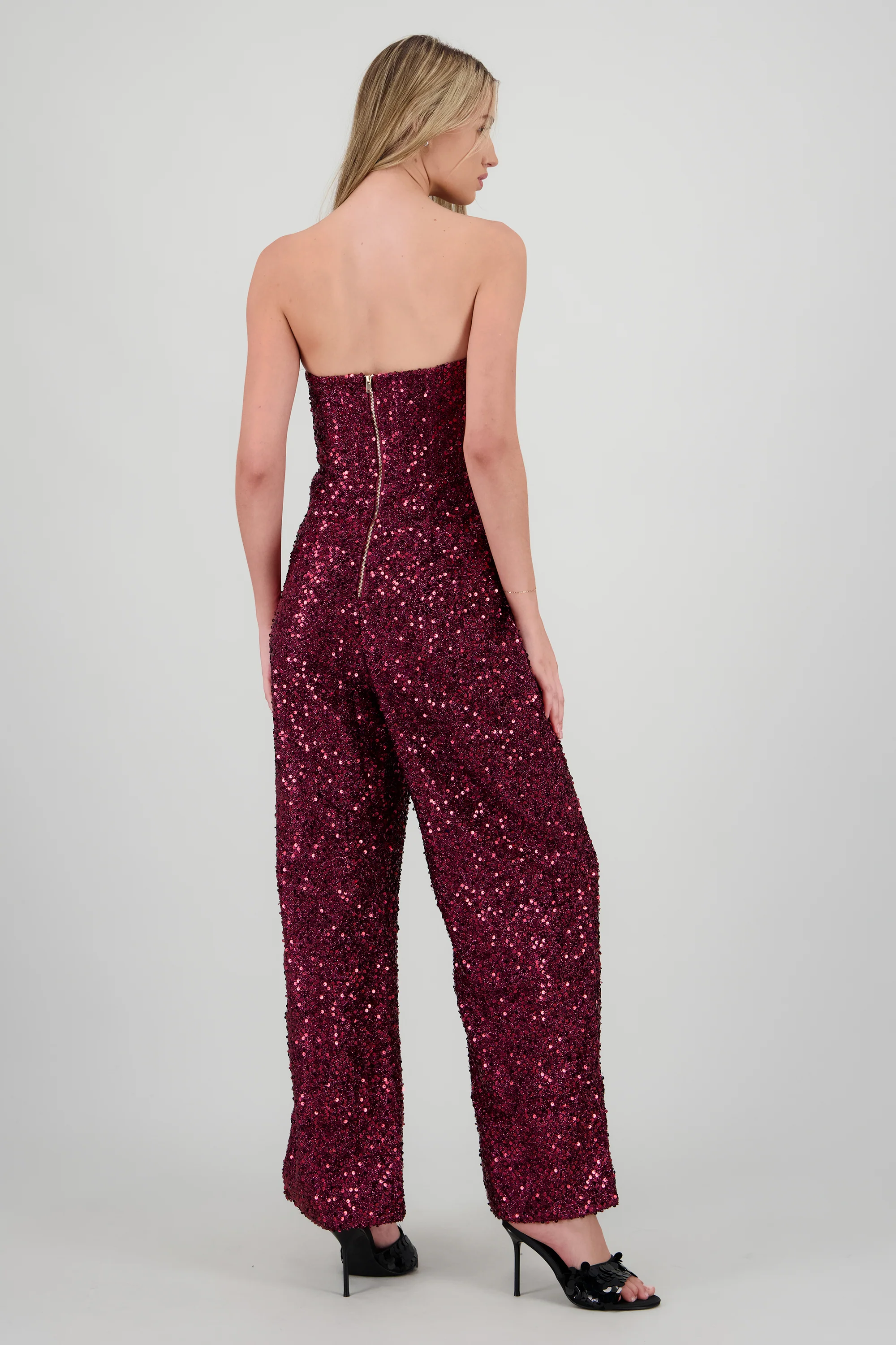 Jumpsuit strapless lentejuela - Image 4