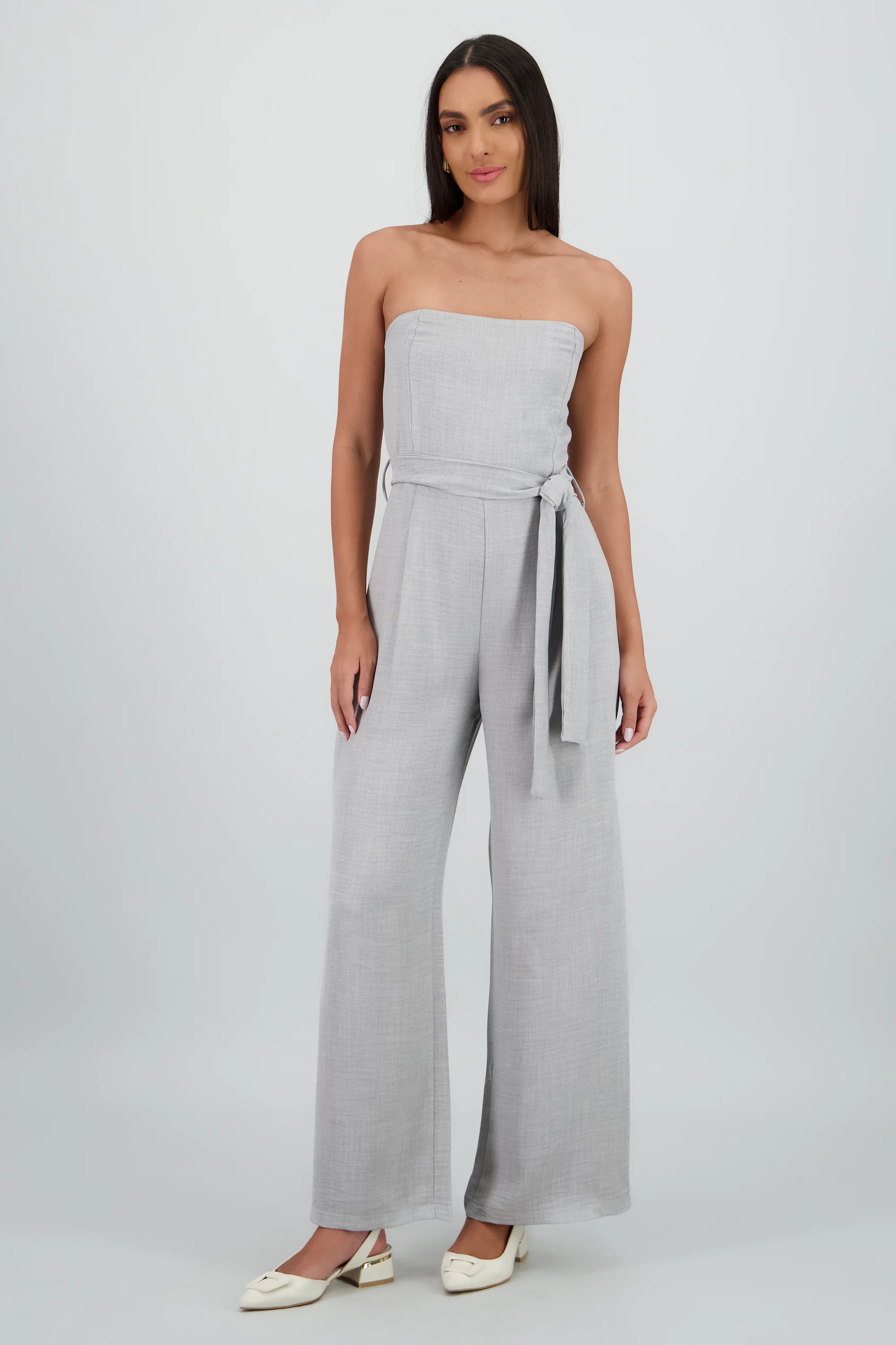 Jumpsuit strapples ligero detalle lazo - Image 2