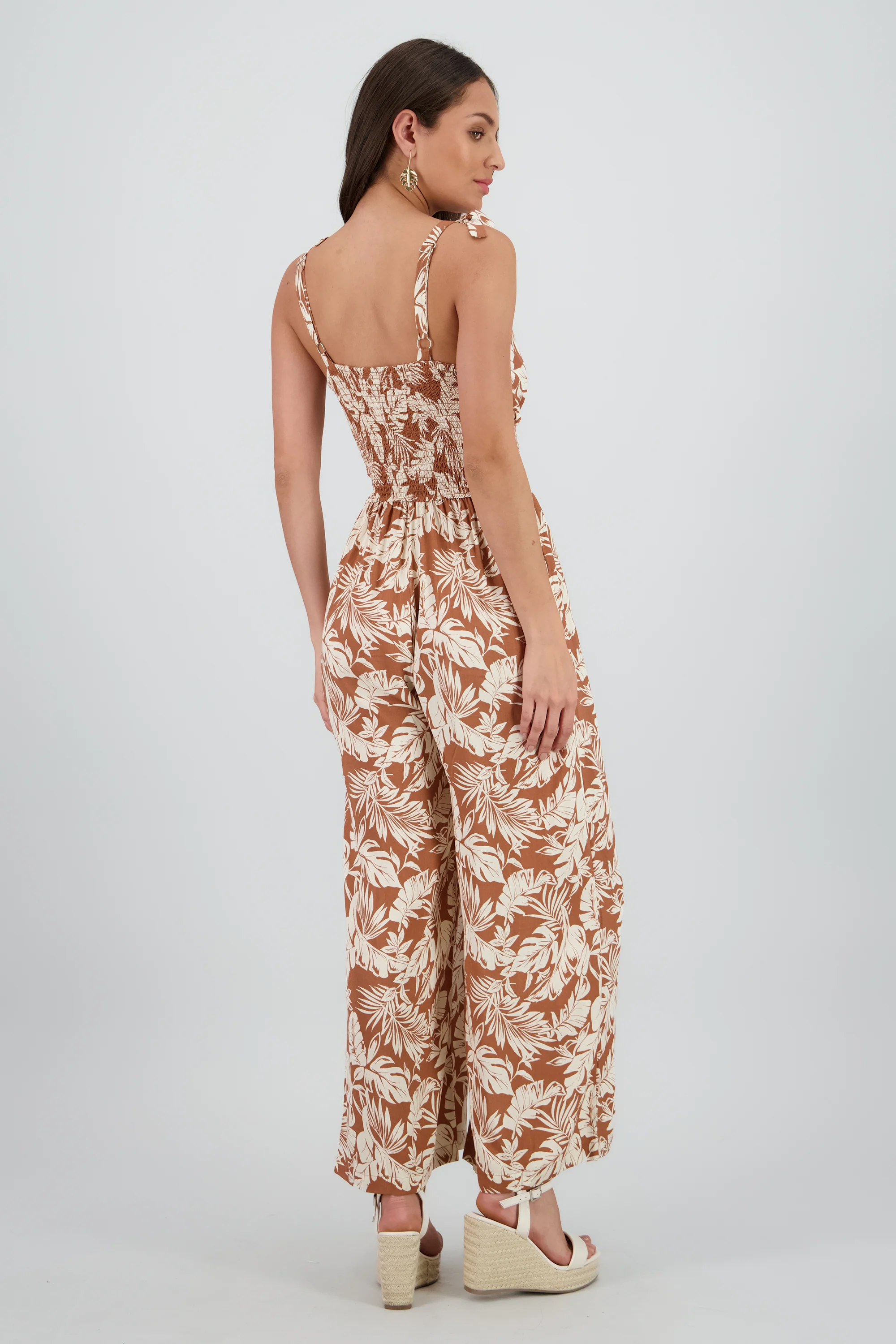 Jumpsuit tirantes amarre tropical - Image 4
