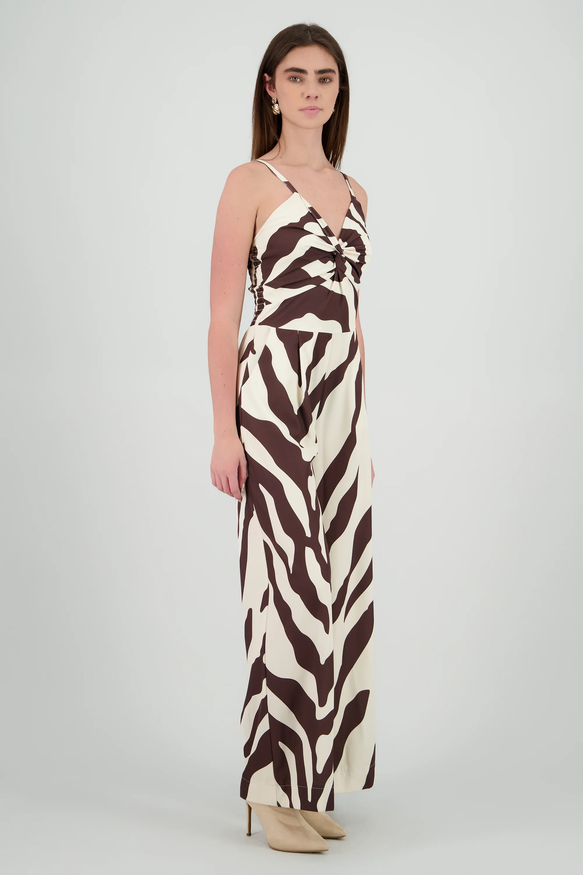 Jumpsuit tirantes estampado detalle nudo - Image 3