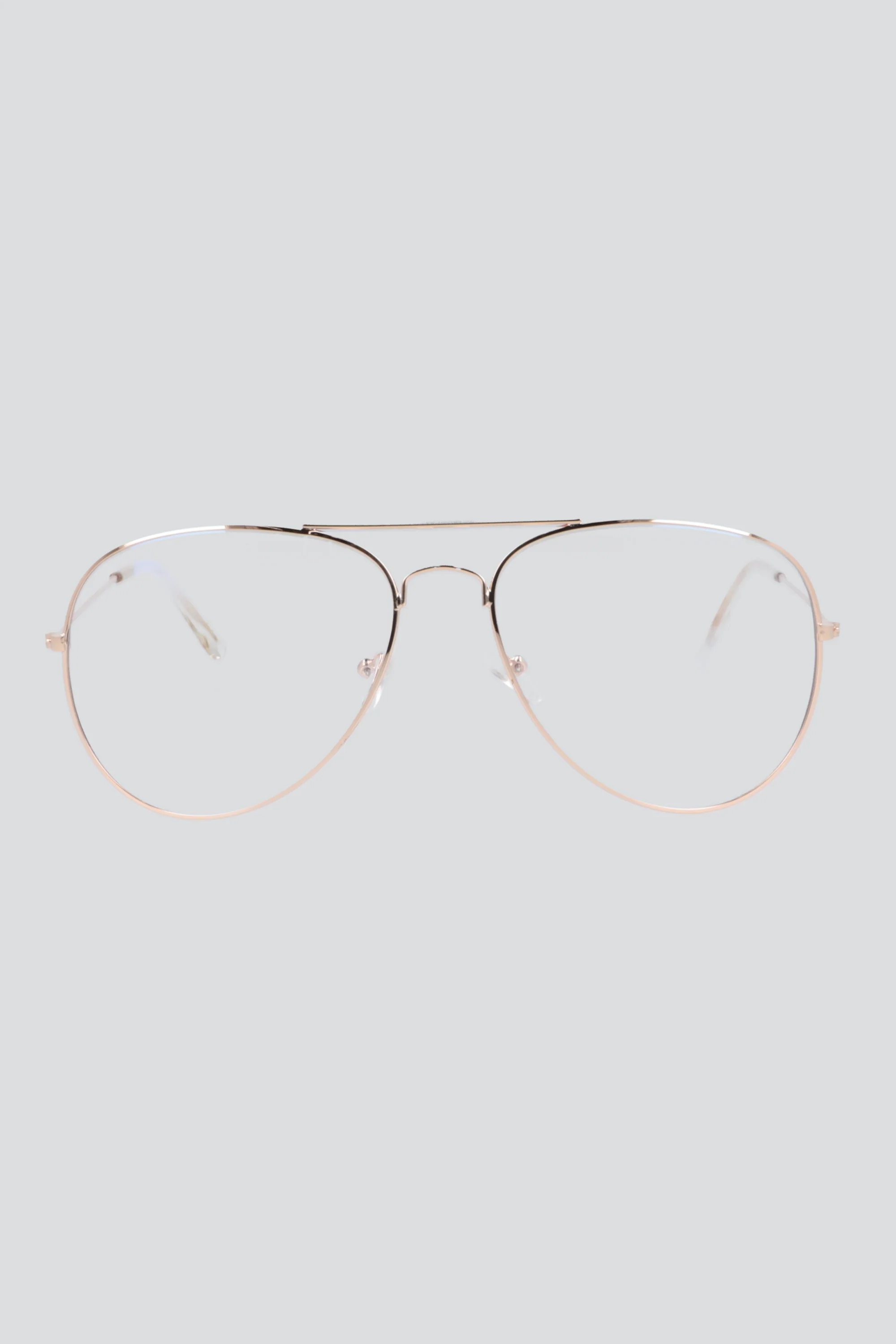Lentes aviador delgados luz azul