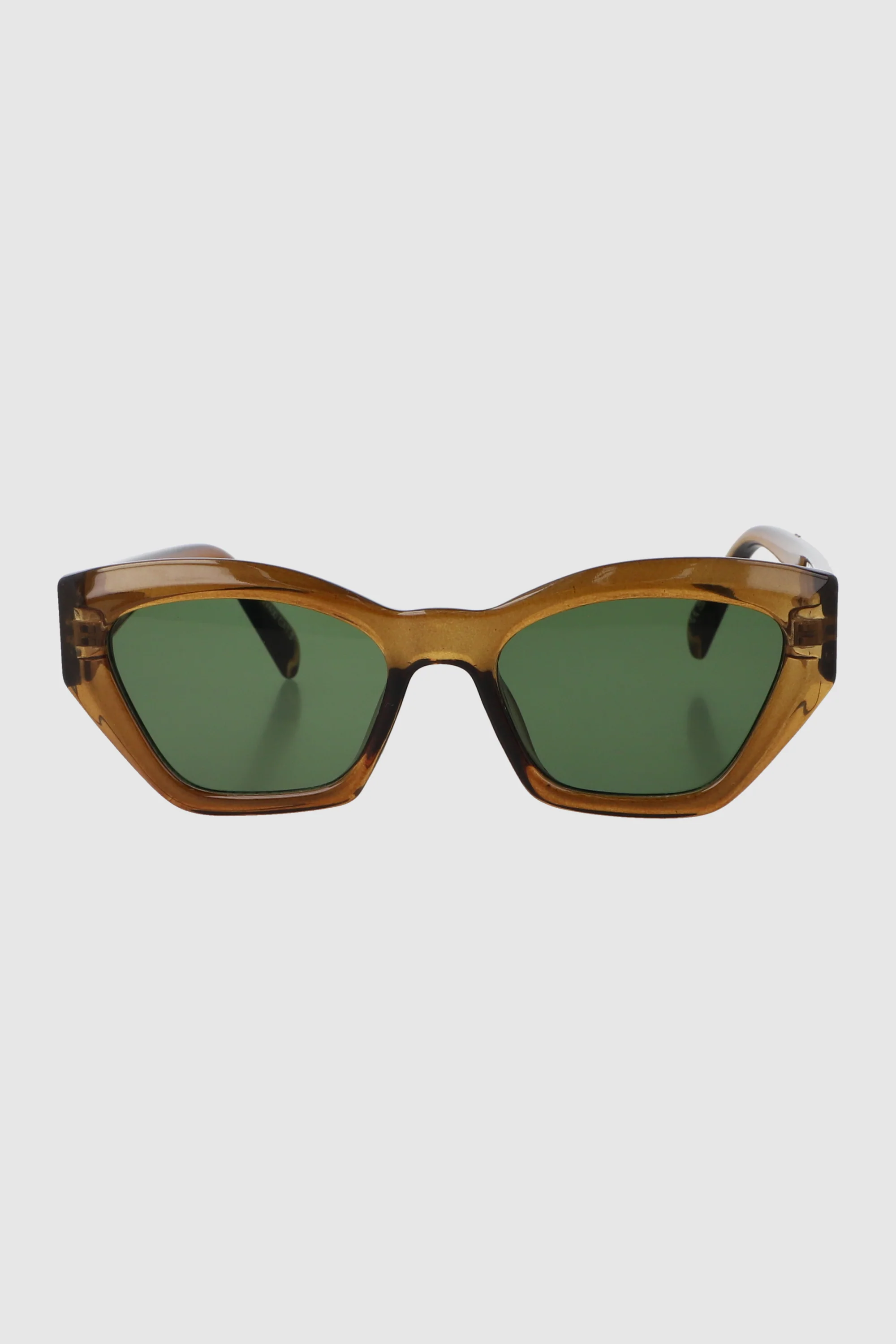 Lente wayfarer geometrico traslucido