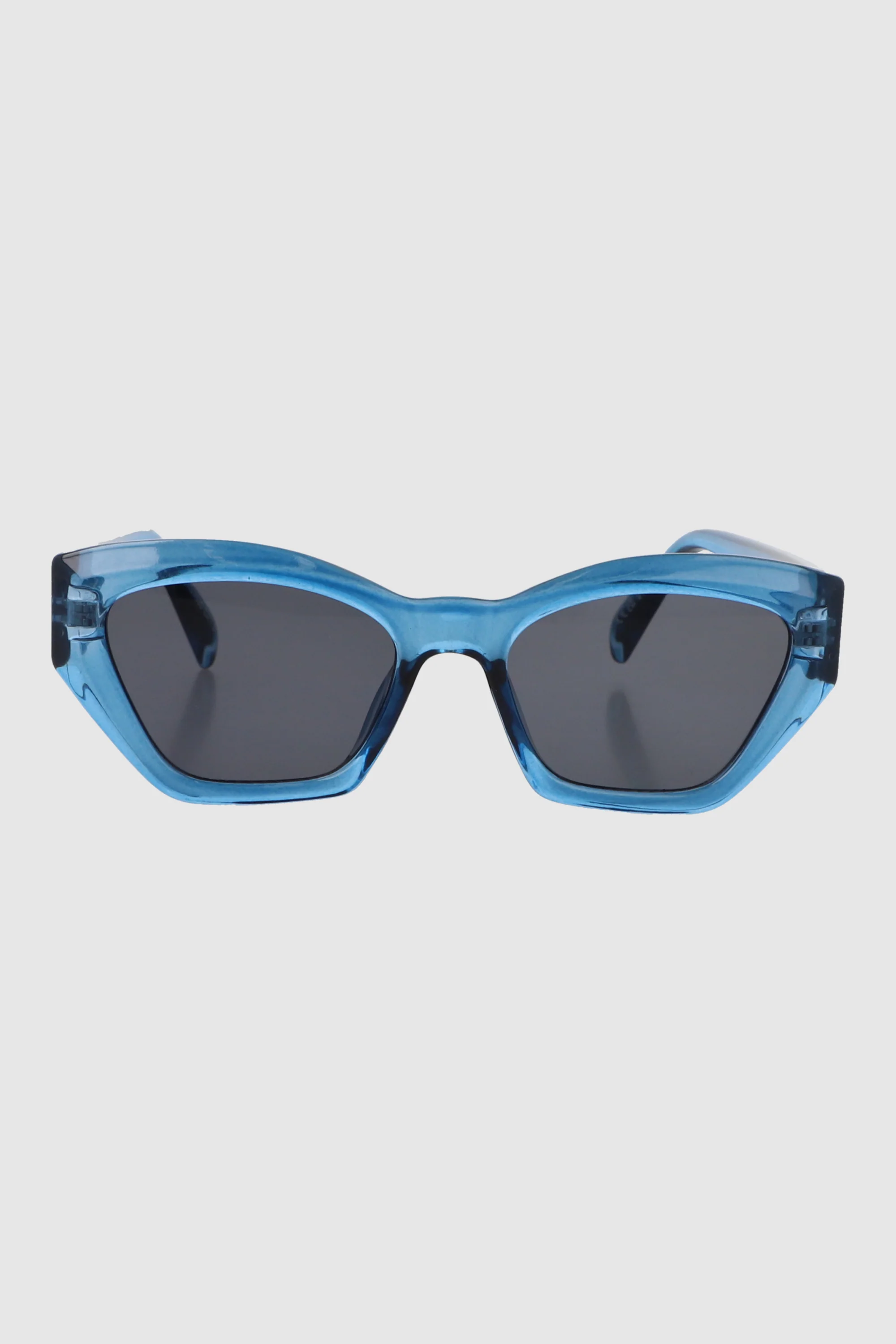 Lente wayfarer geometrico traslucido