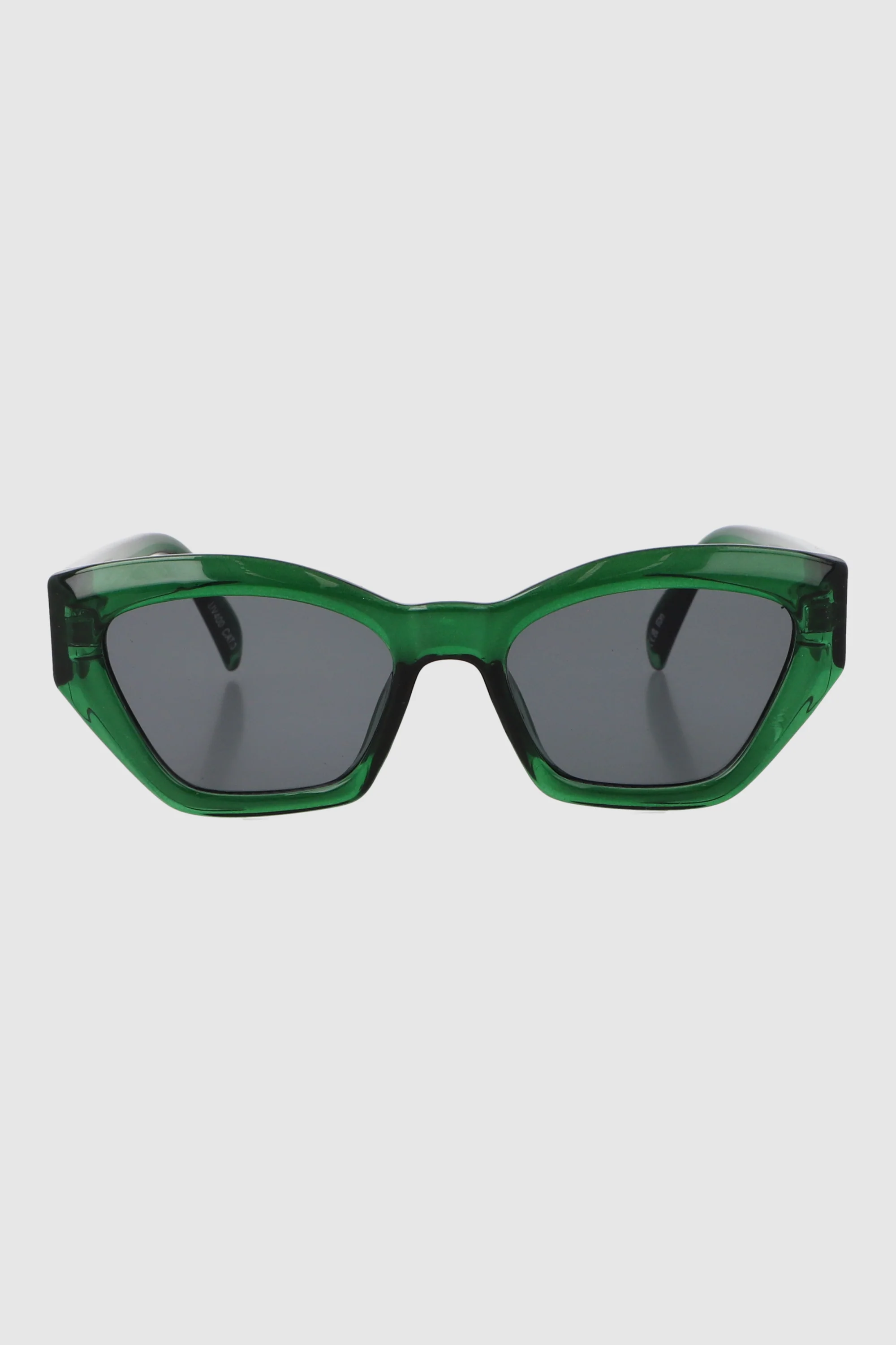 Lente wayfarer geometrico traslucido