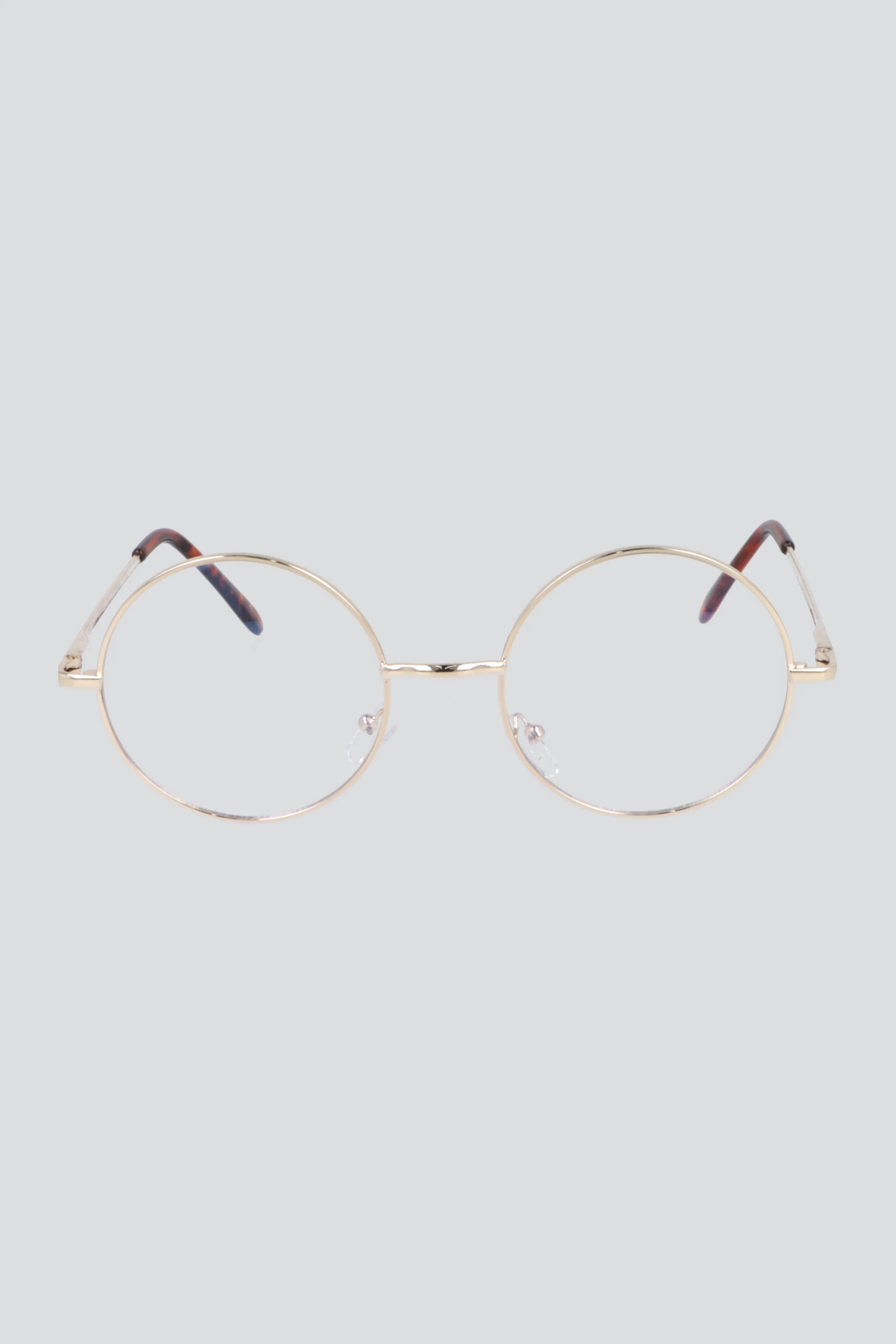 Lentes circulares metálicos luz azul