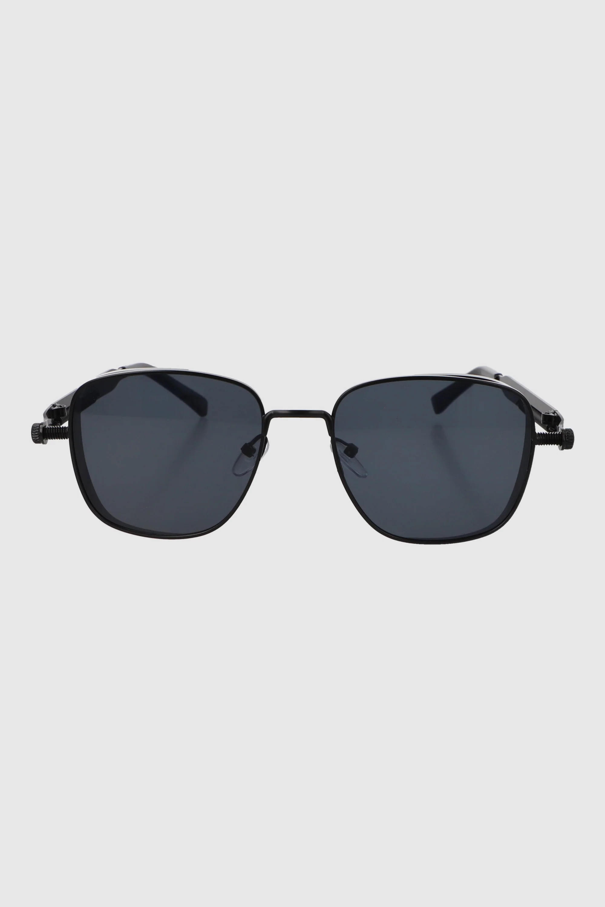 Lentes cuadrados armazón ancho metal
