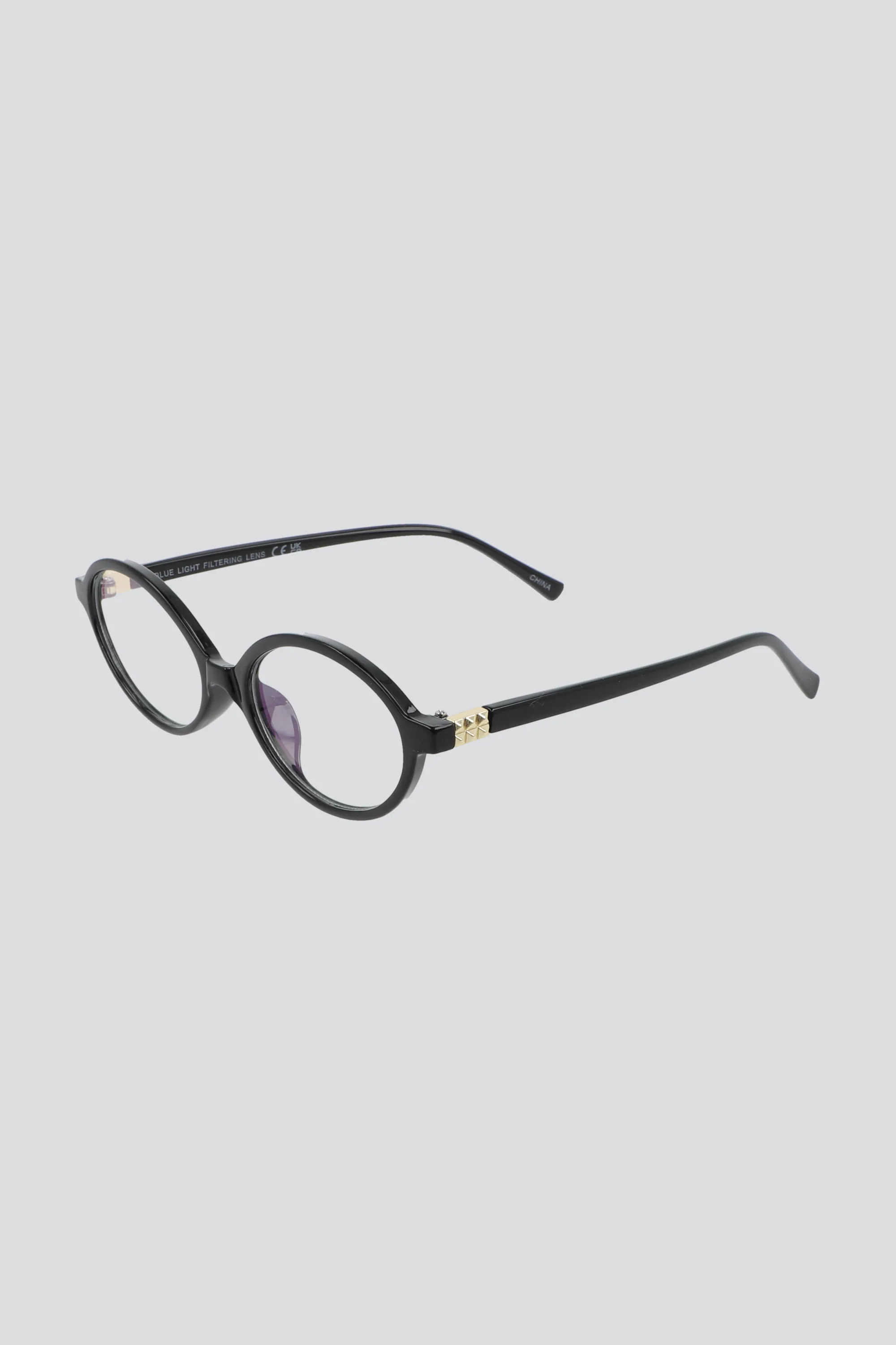 Lentes ovalados marco grueso luz azul - Image 2