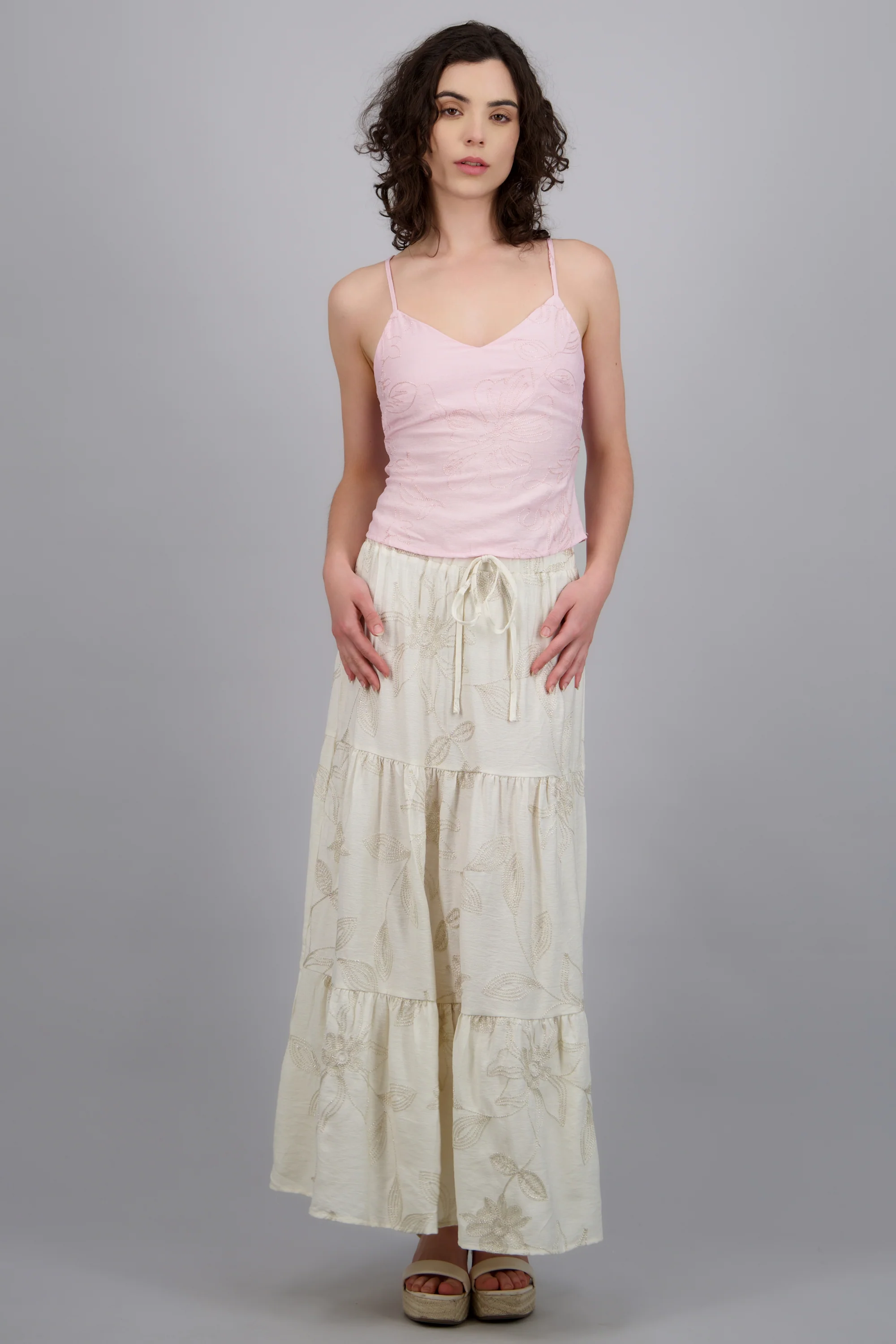 Maxi falda de flores luminosas