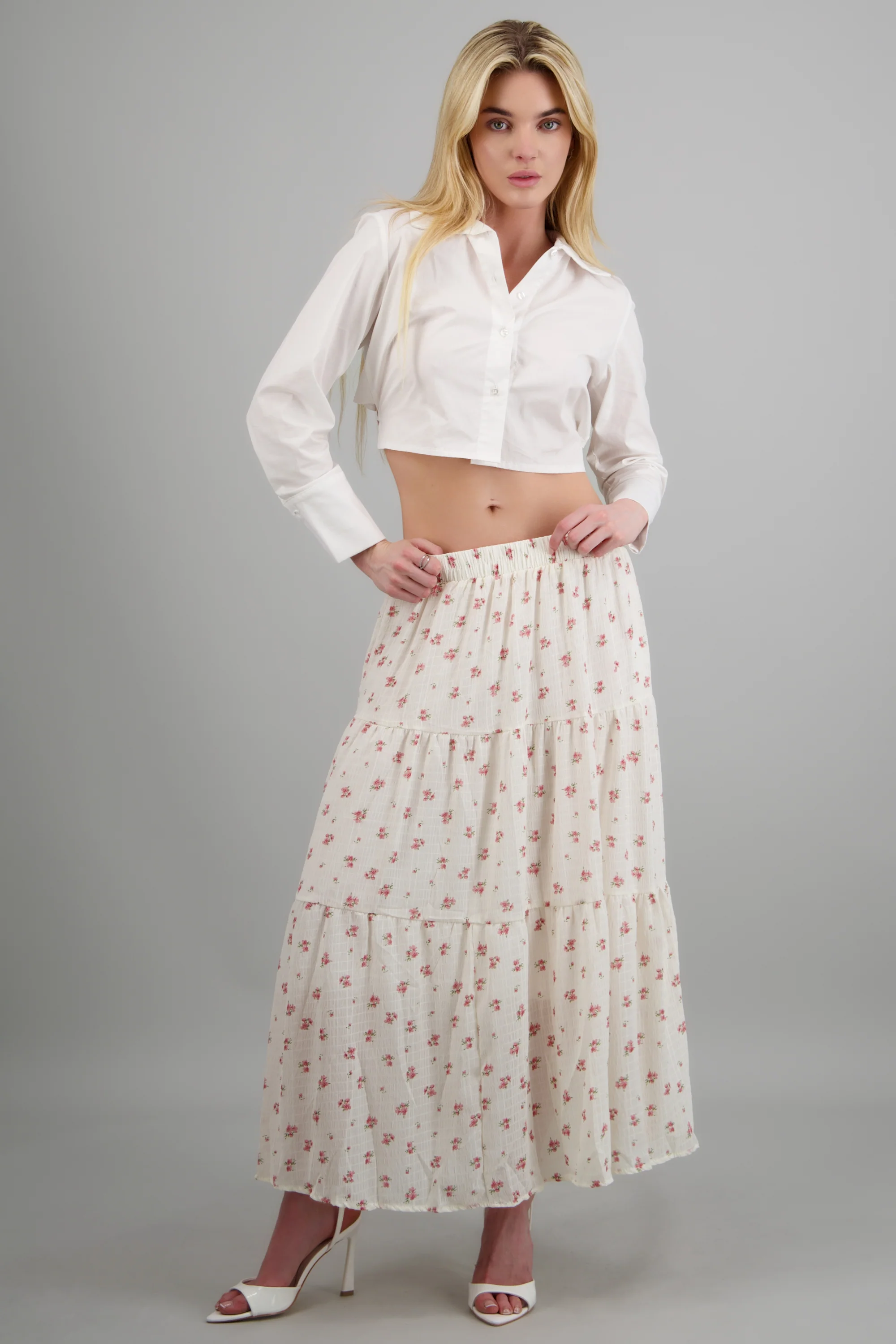 Maxi falda flores minis