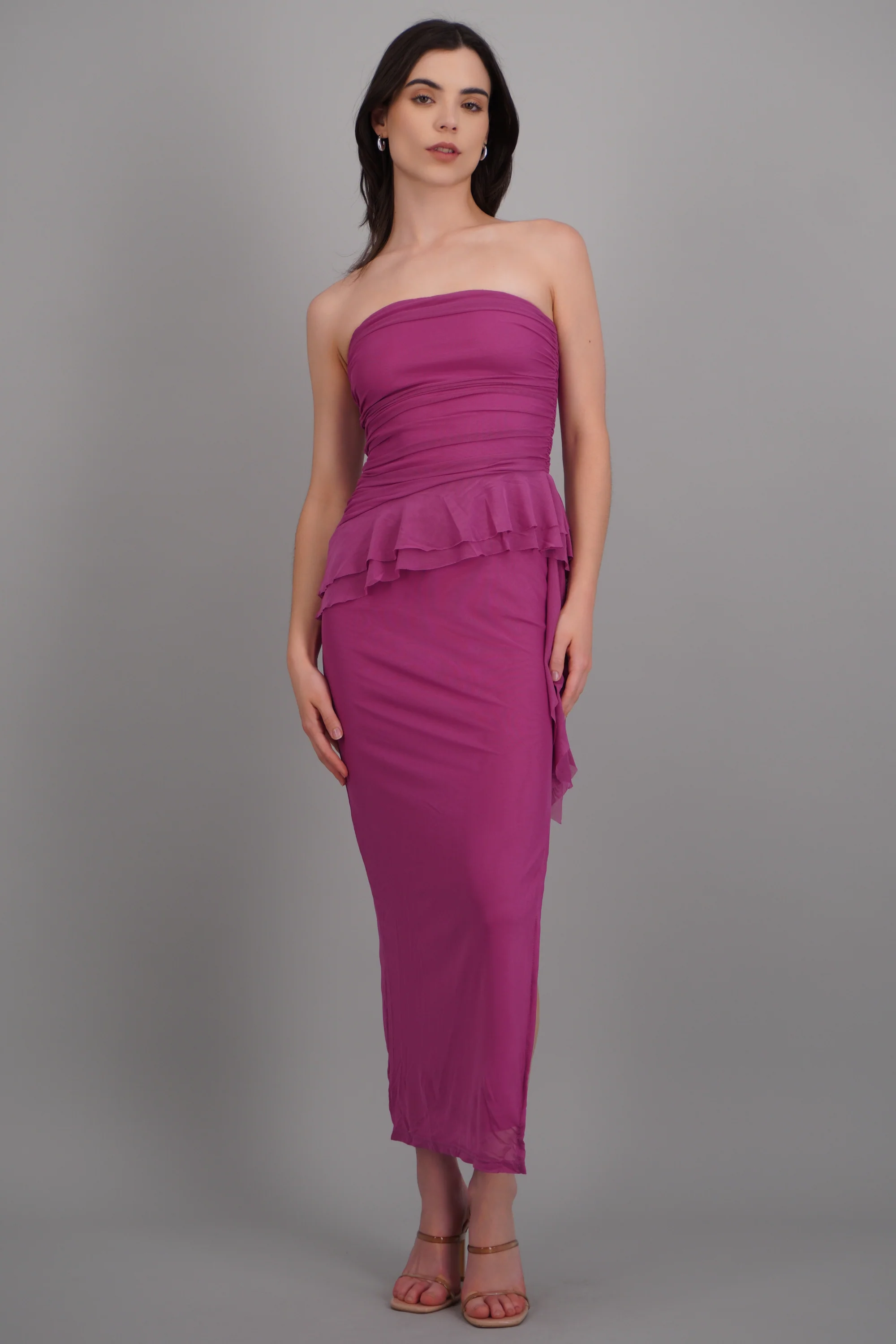 Maxi vestido mesh olanes