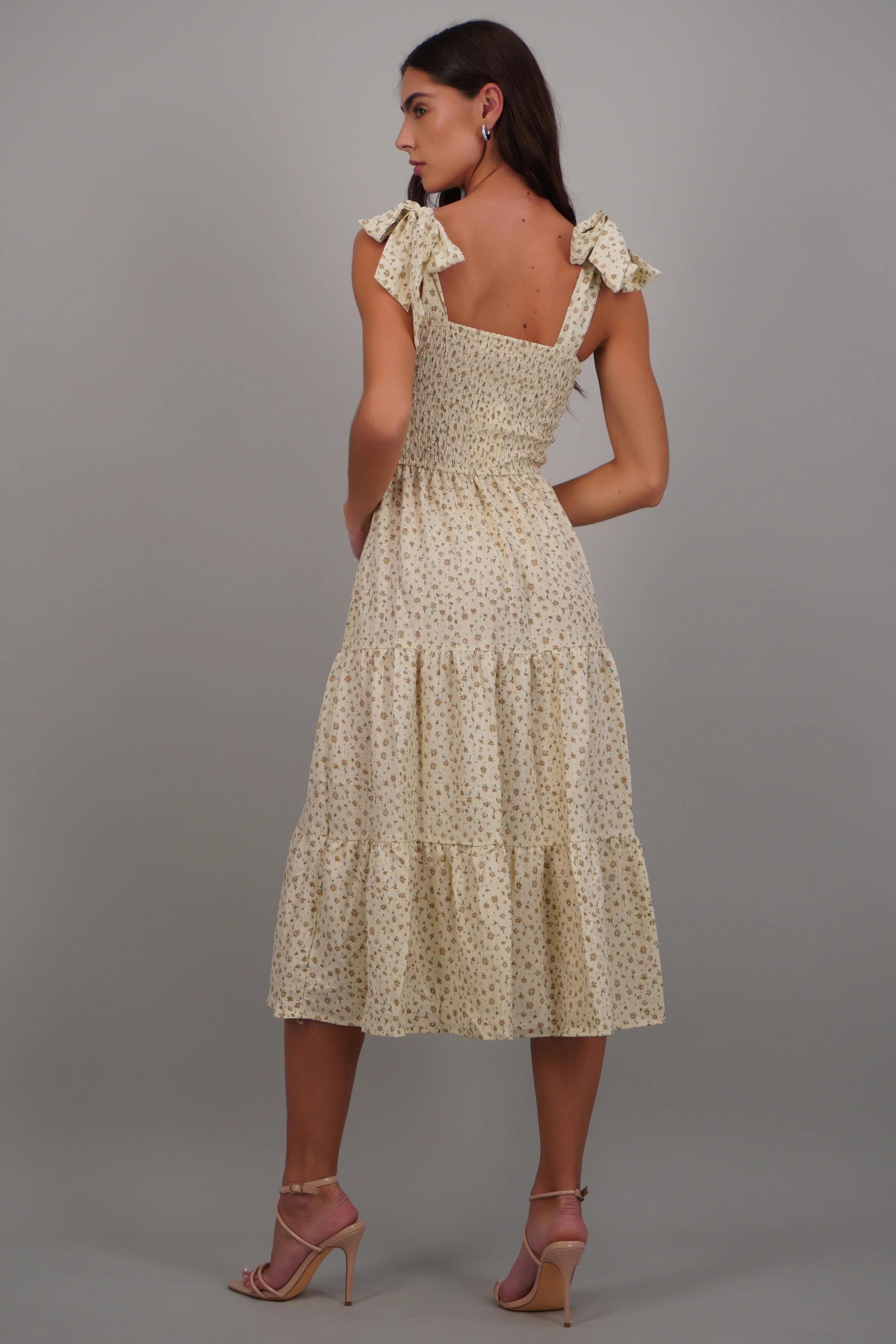 Maxi vestido mini flores detalle nudo - Image 4