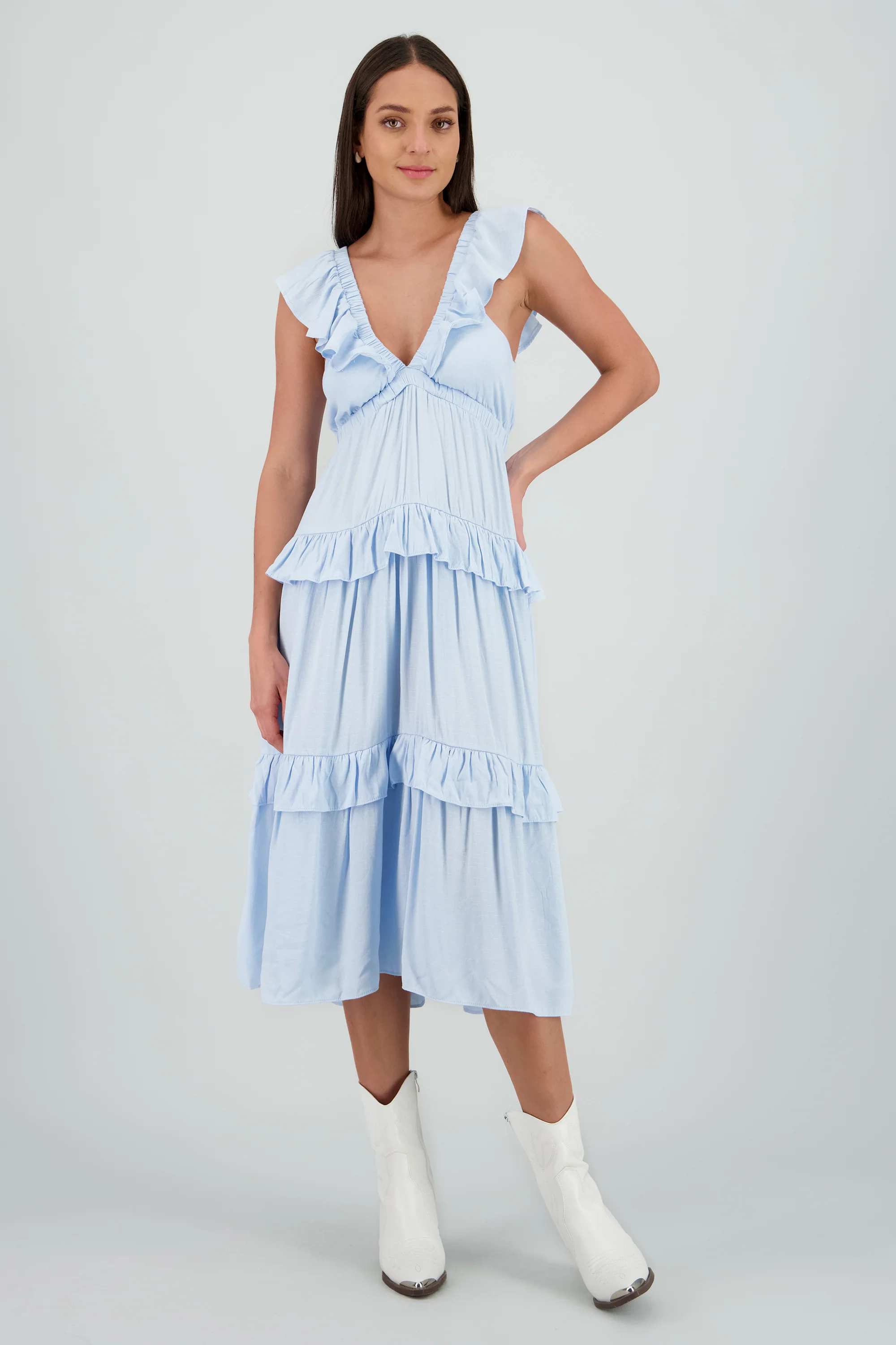 Maxi vestido olanes escote v - Image 2