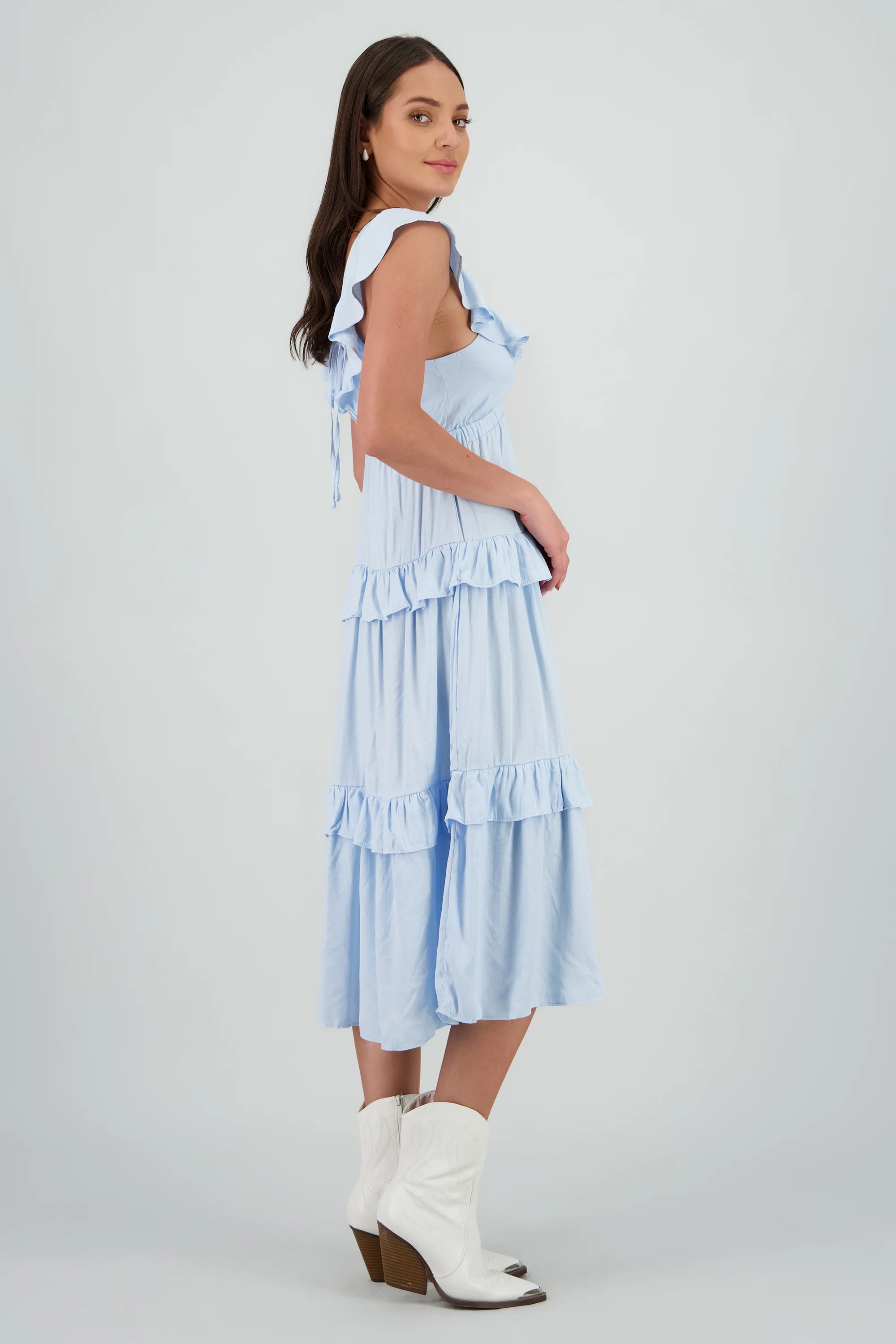 Maxi vestido olanes escote v - Image 3