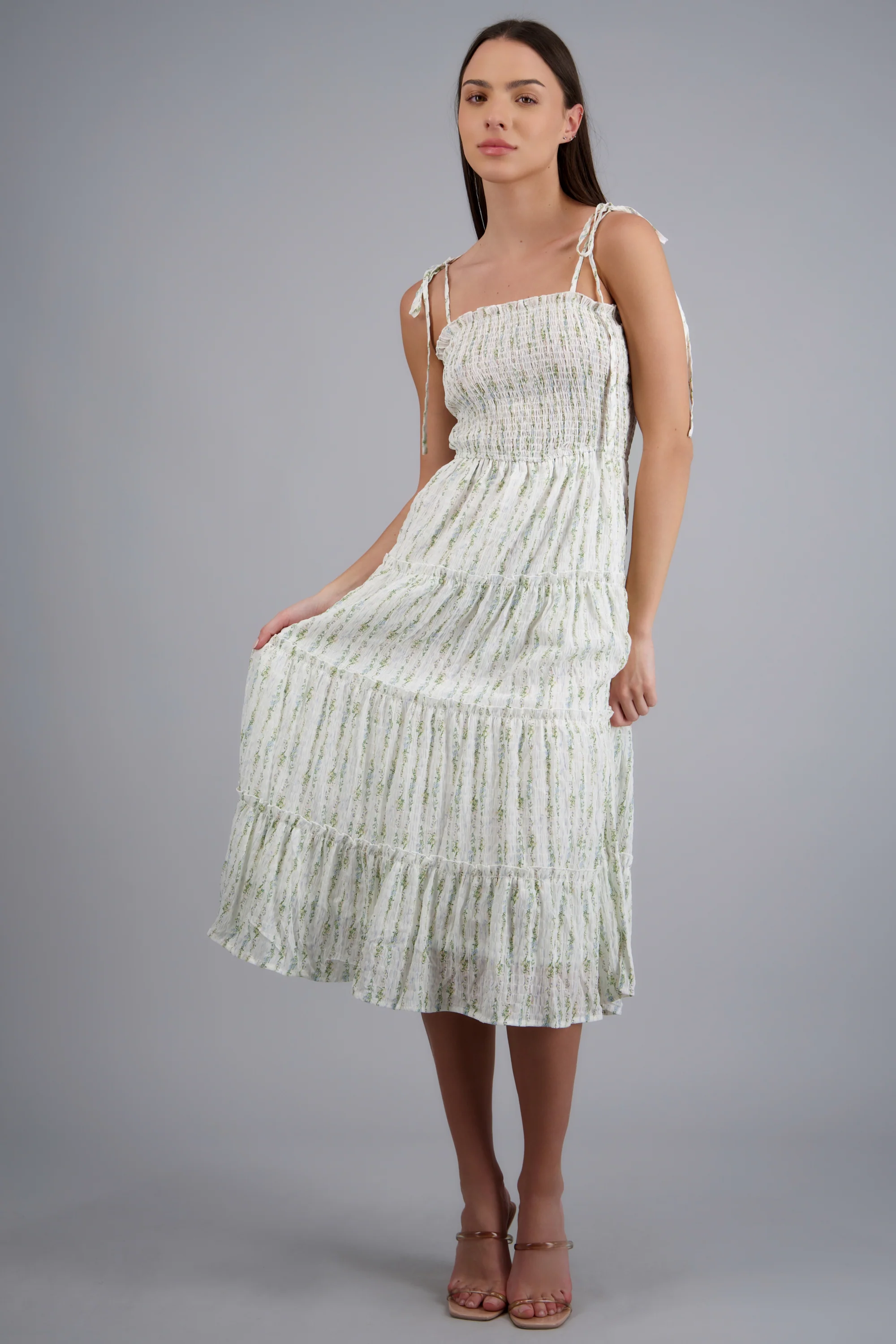 Maxi vestido rayas smock - Image 3