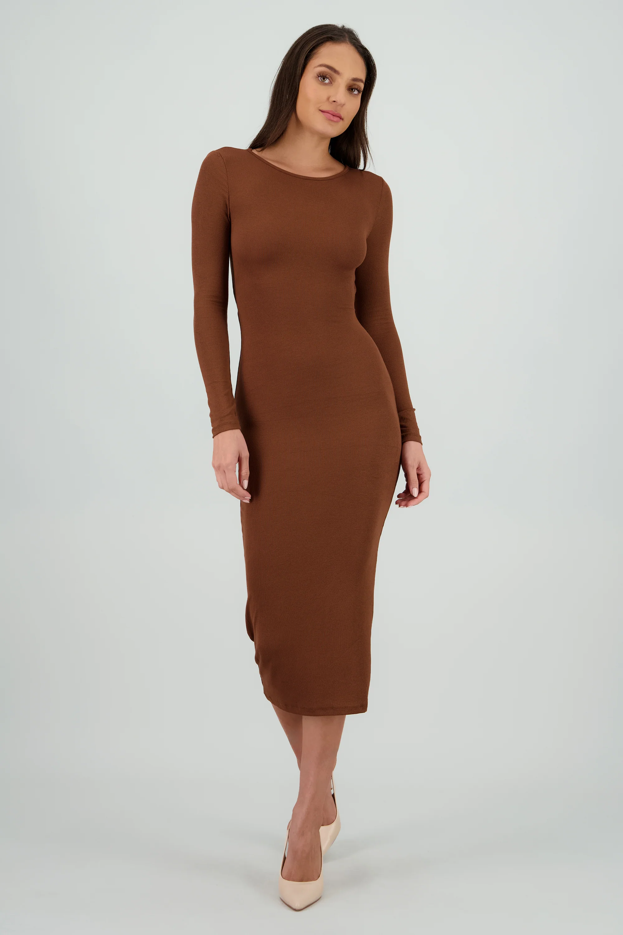 Maxi vestido rib detalle espalda - Image 3