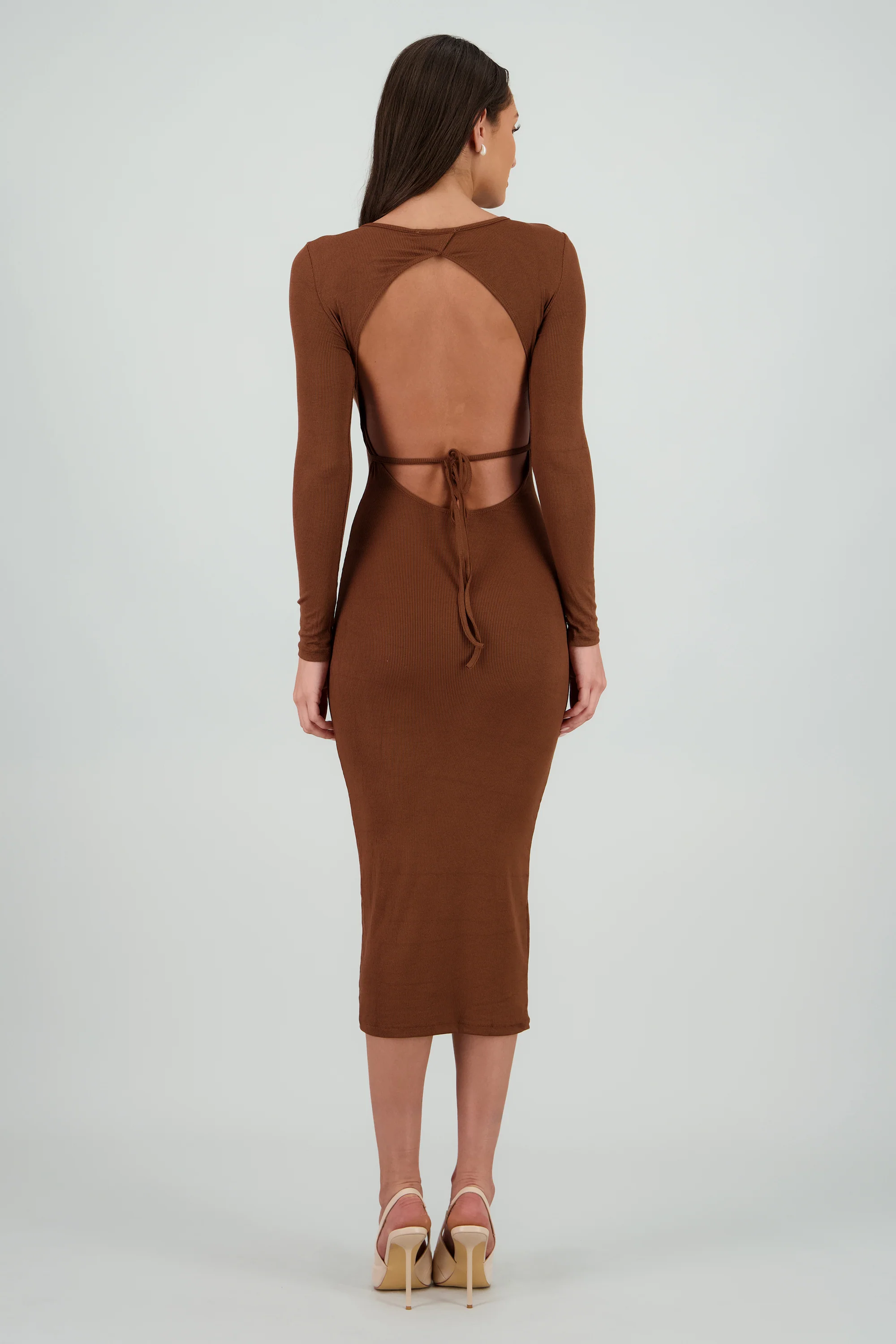 Maxi vestido rib detalle espalda - Image 4