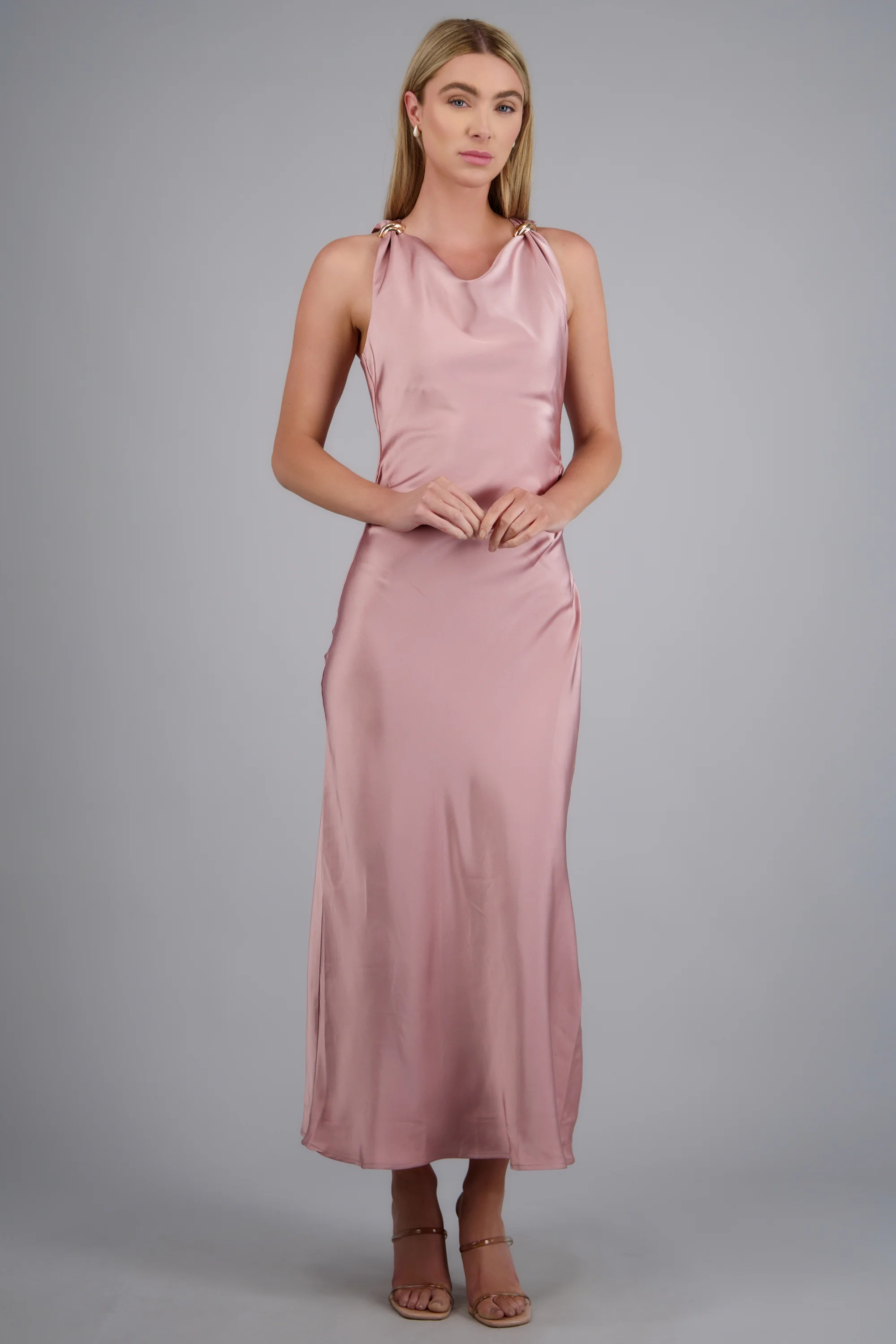 Maxivestido tirantes detalle drapeado - Image 3