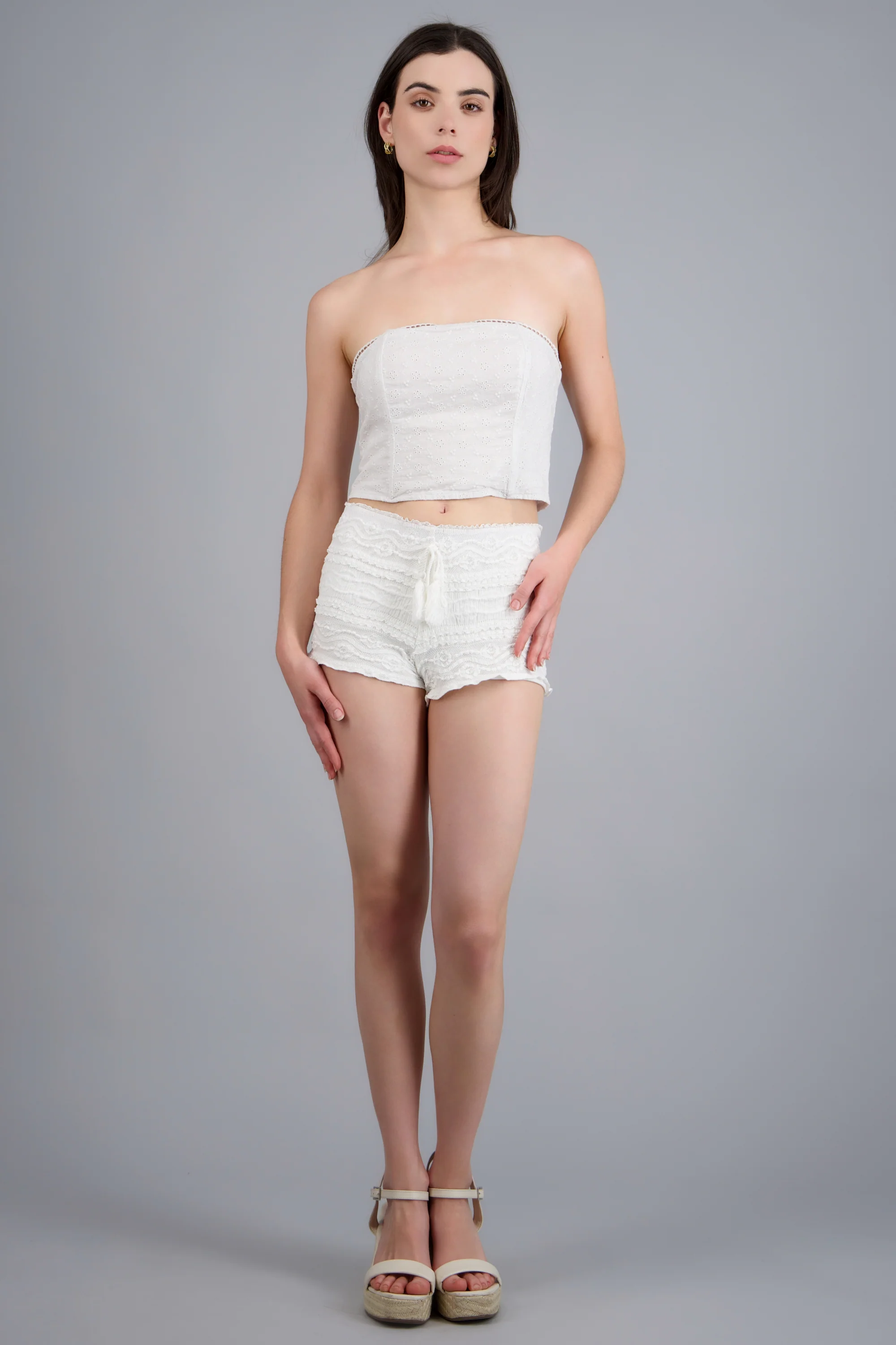 Mini short de encaje