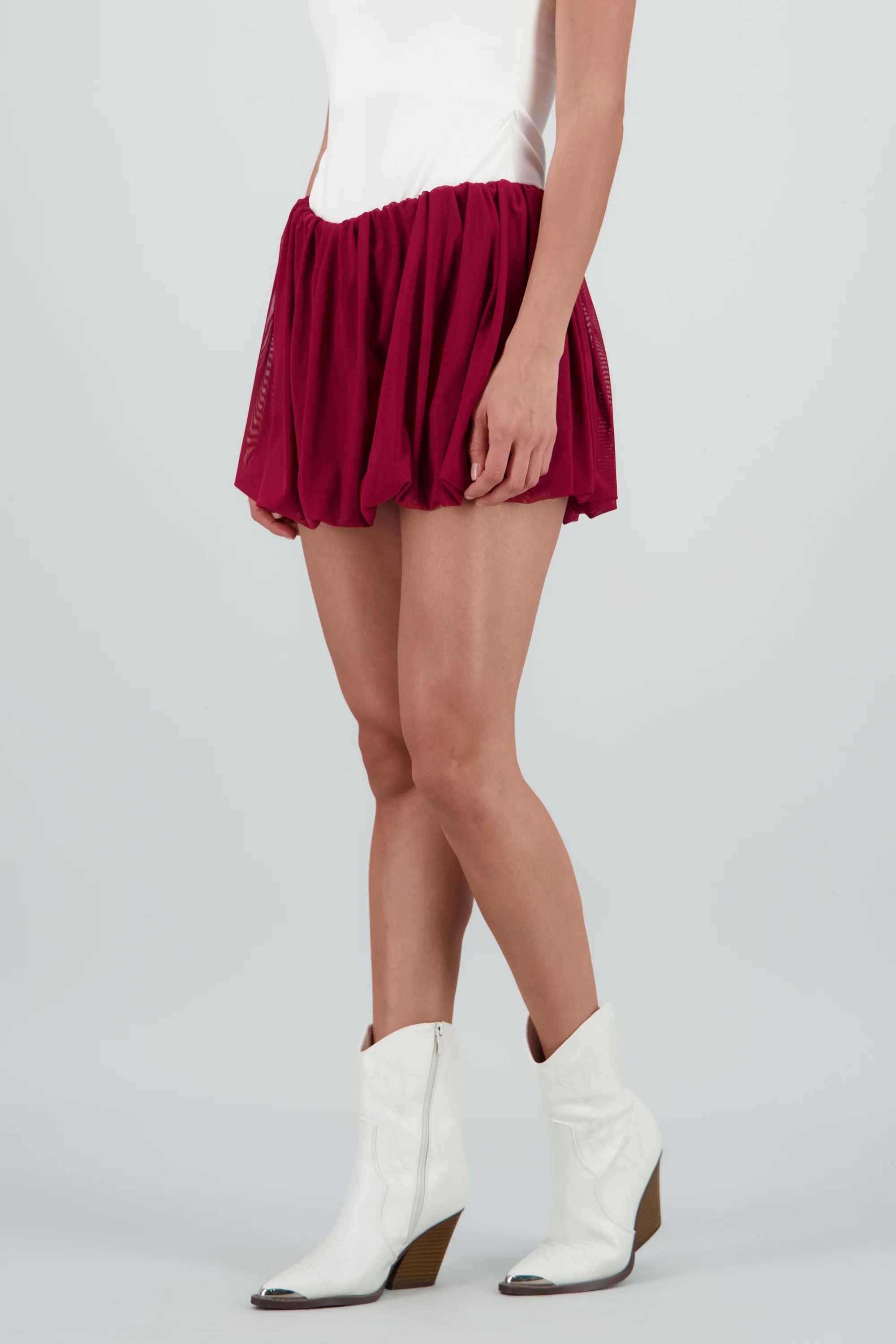 Minifalda globo mesh - Image 3