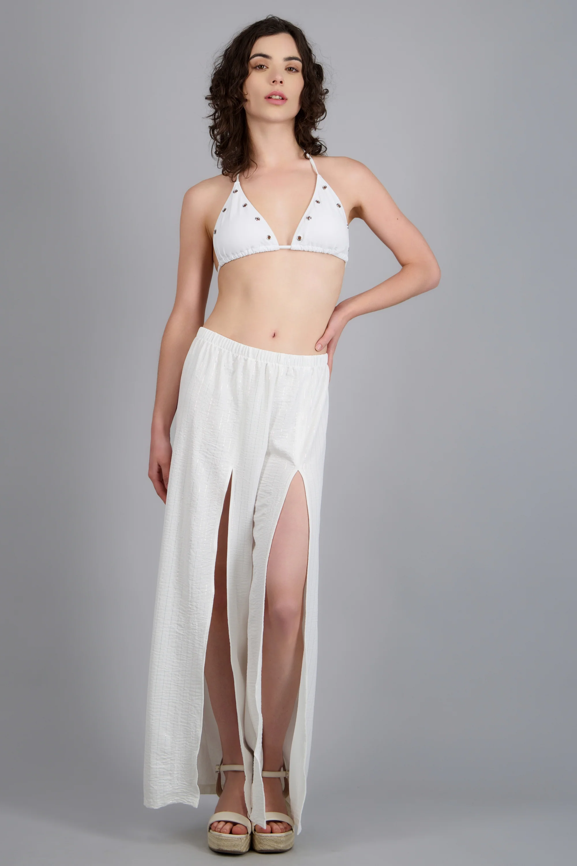 Pantalon aberturas rayas efecto - Image 2