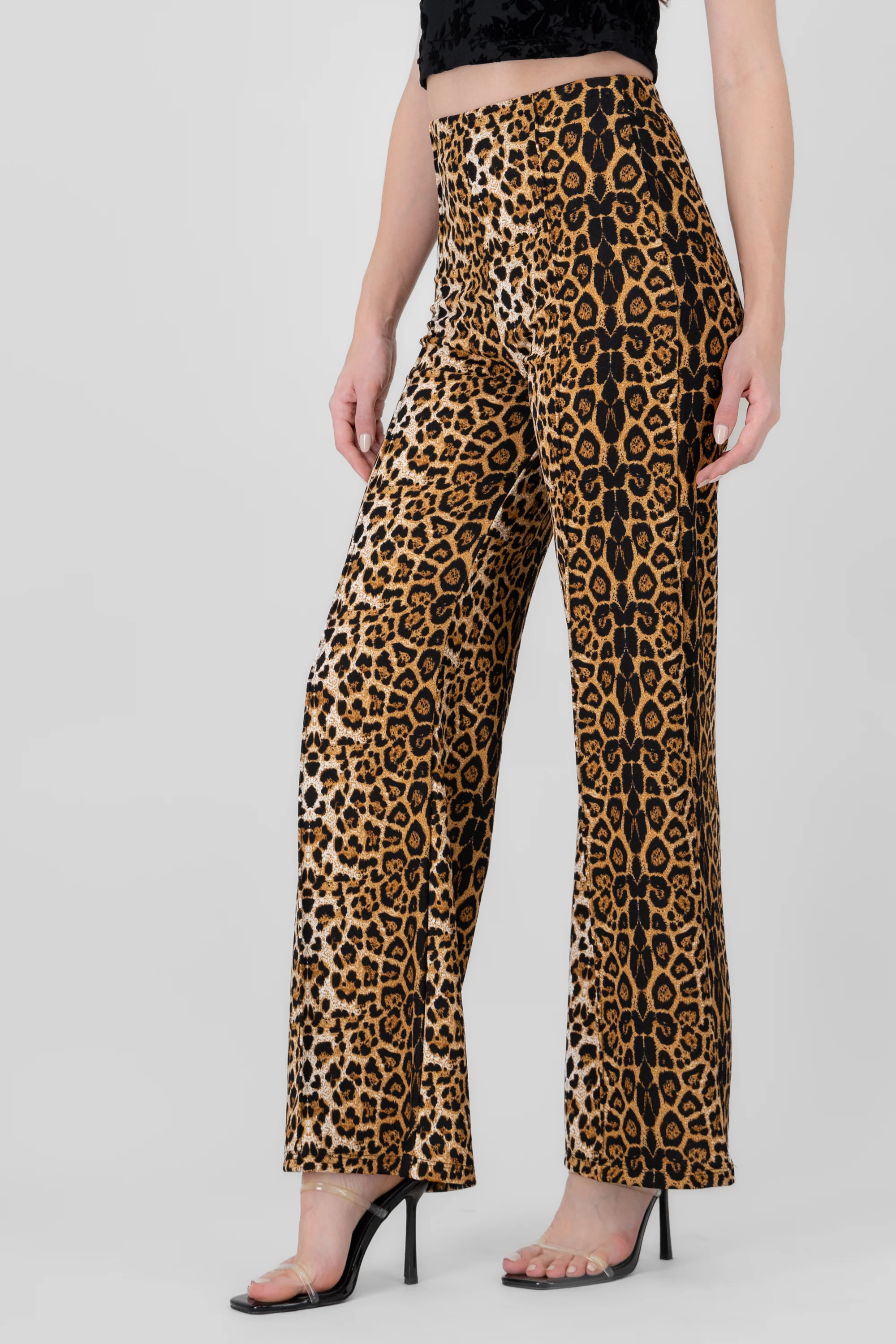 Pantalon amplio animal print - Image 3