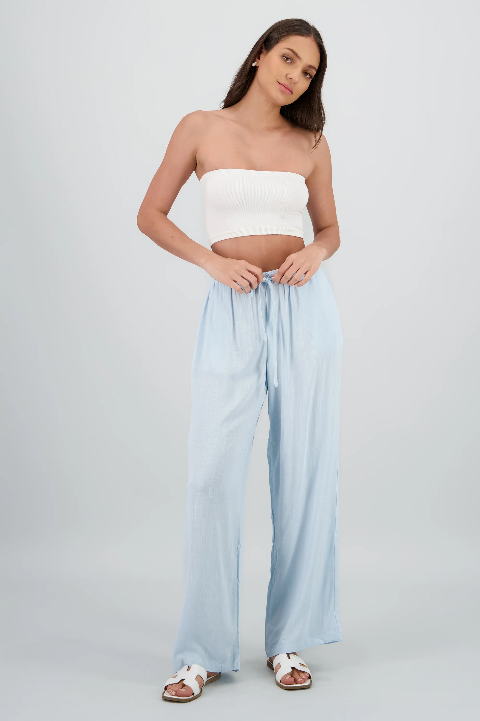 Pantalon amplio con jareta