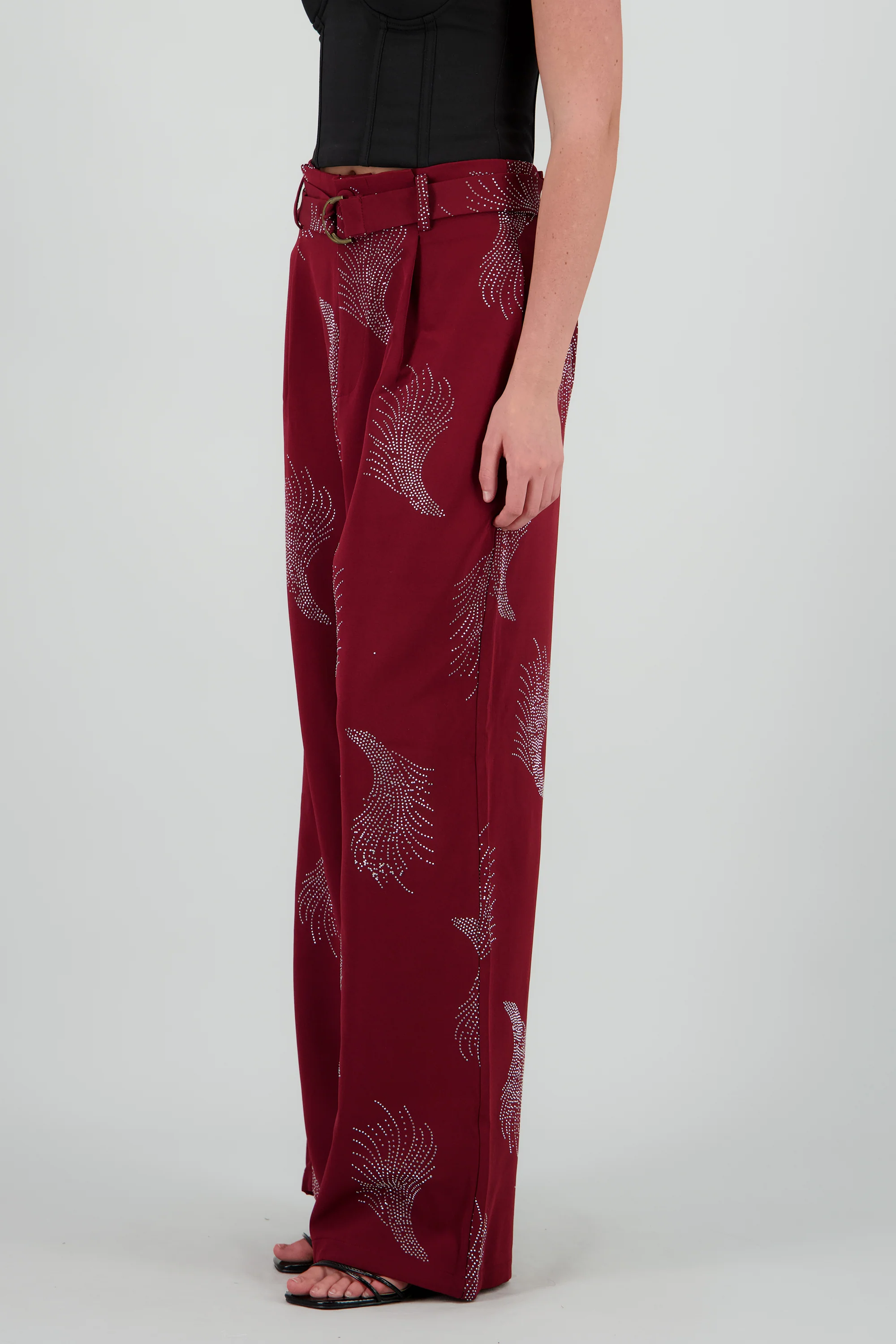 Pantalon amplio detalle brillos - Image 2