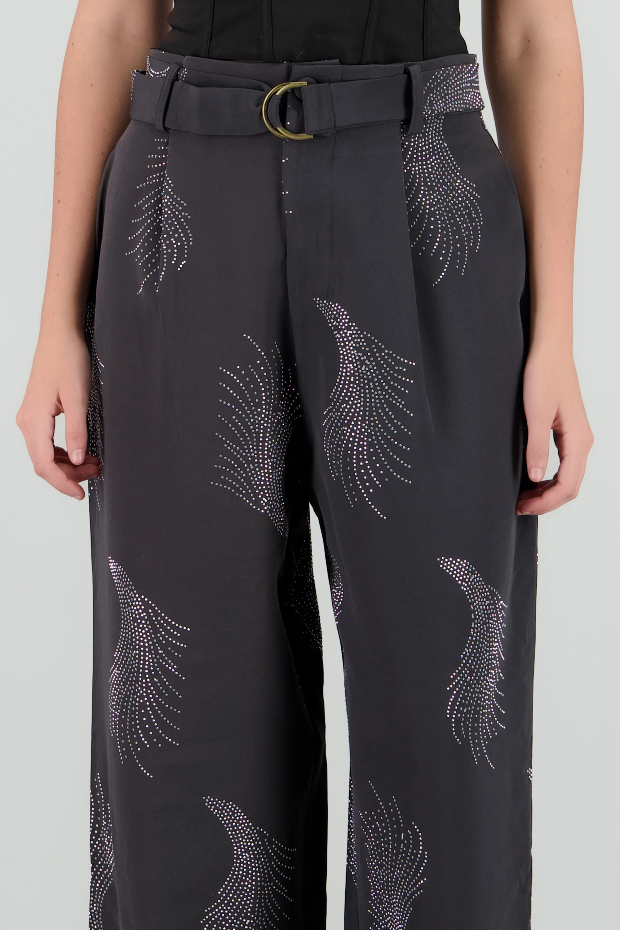 Pantalon amplio detalle brillos - Image 5
