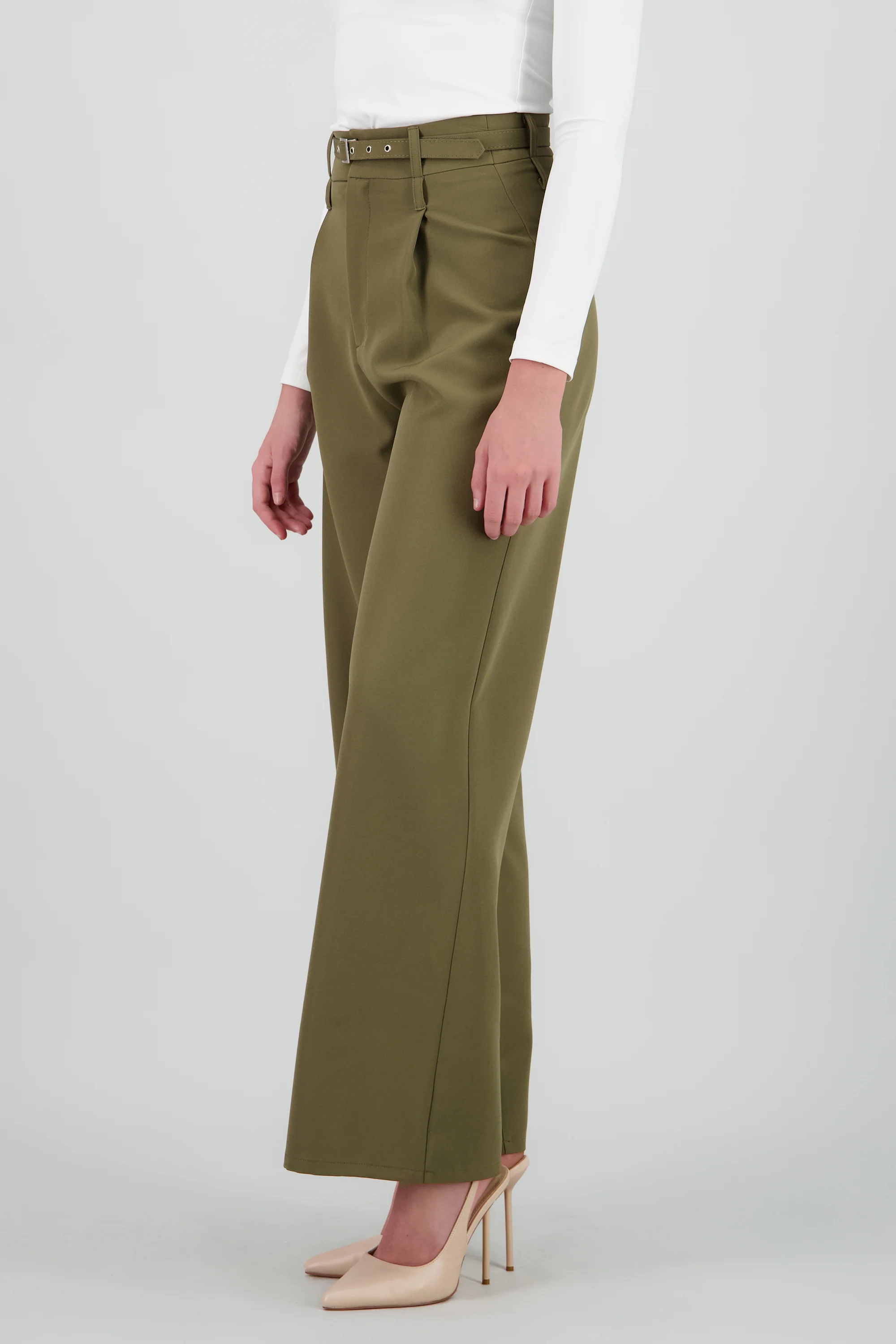 Pantalon amplio detalle cinturon - Image 3