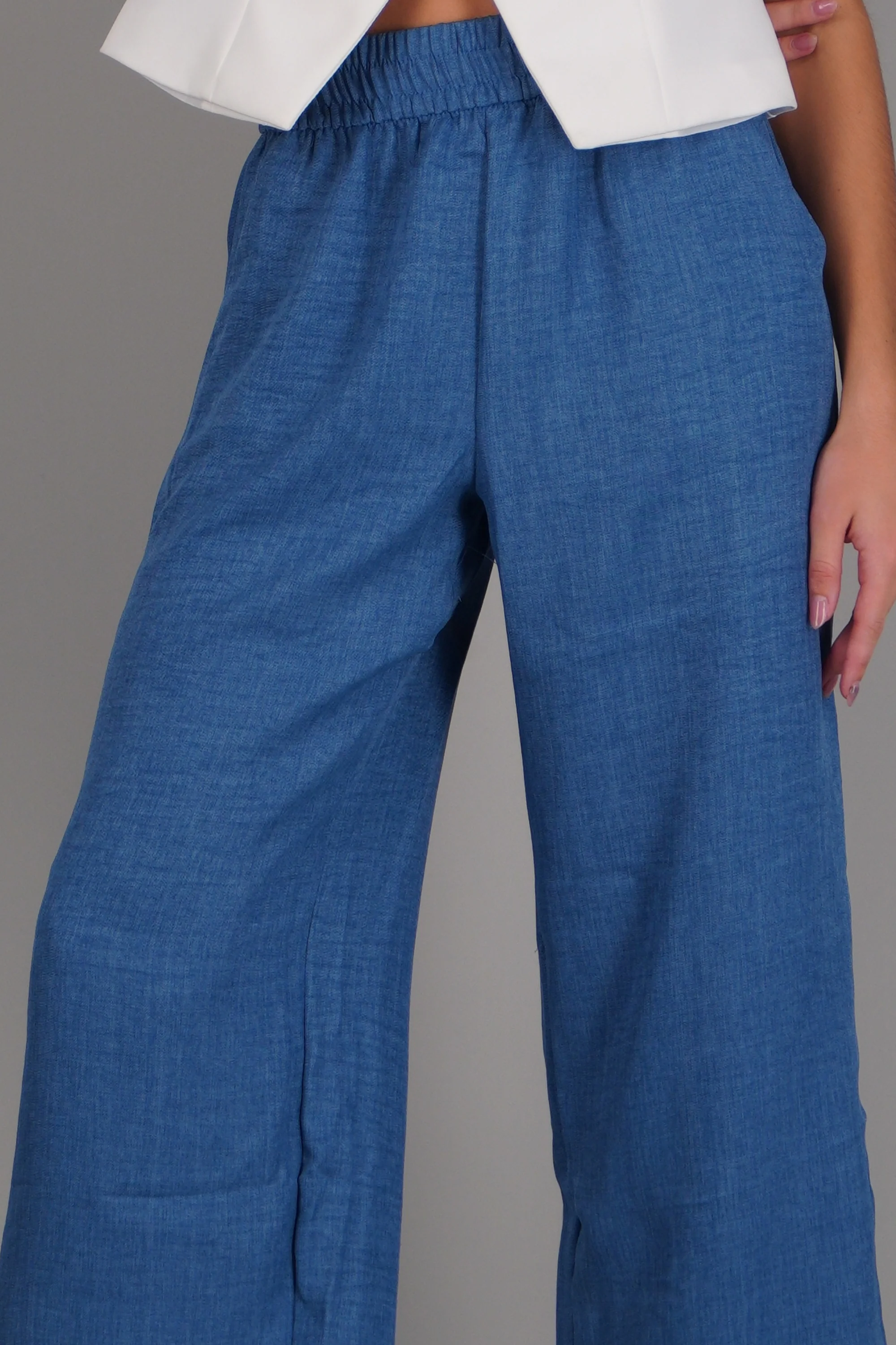 Pantalon amplio detalle pretina - Image 5