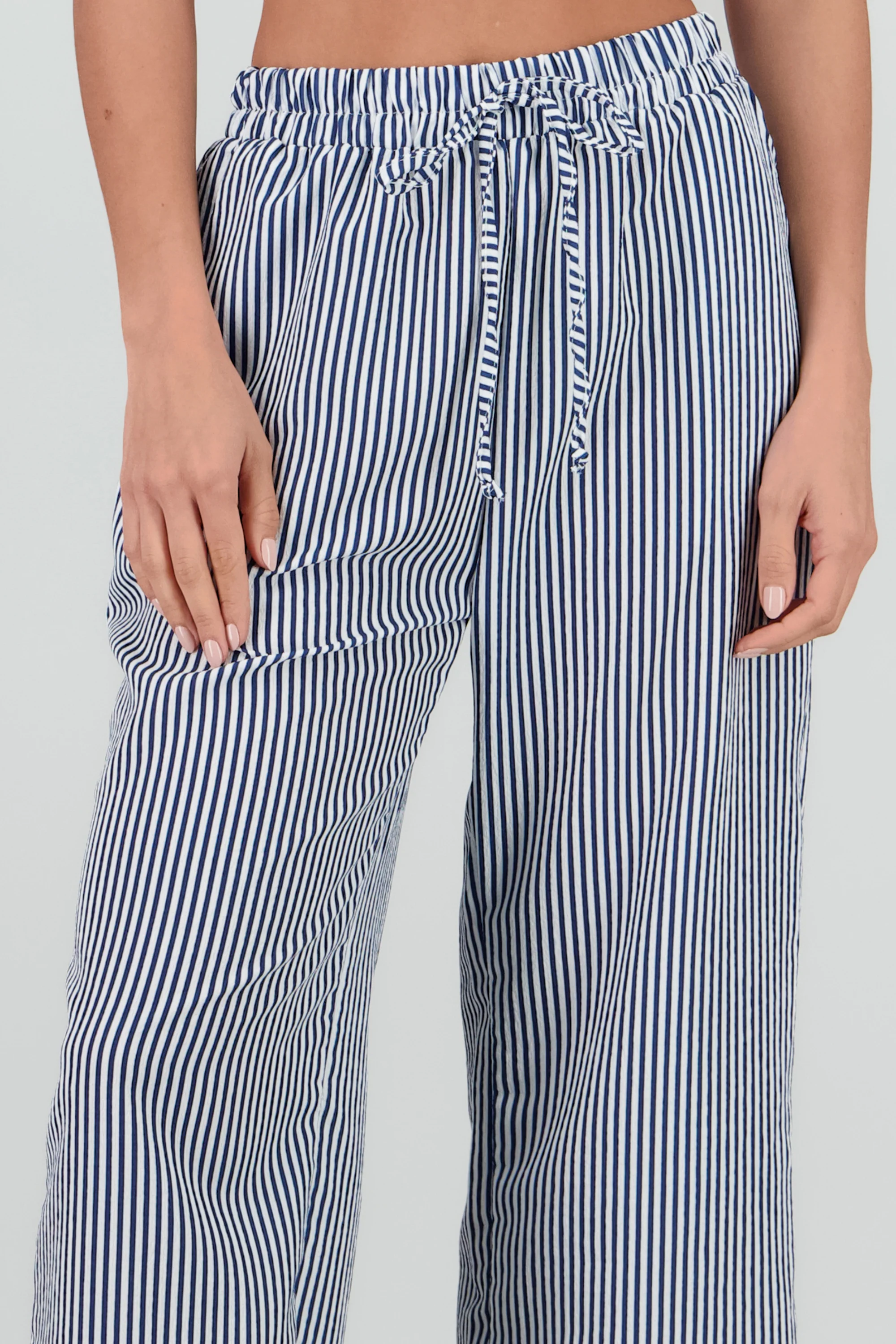 Pantalon amplio detalle resorte rayas - Image 5