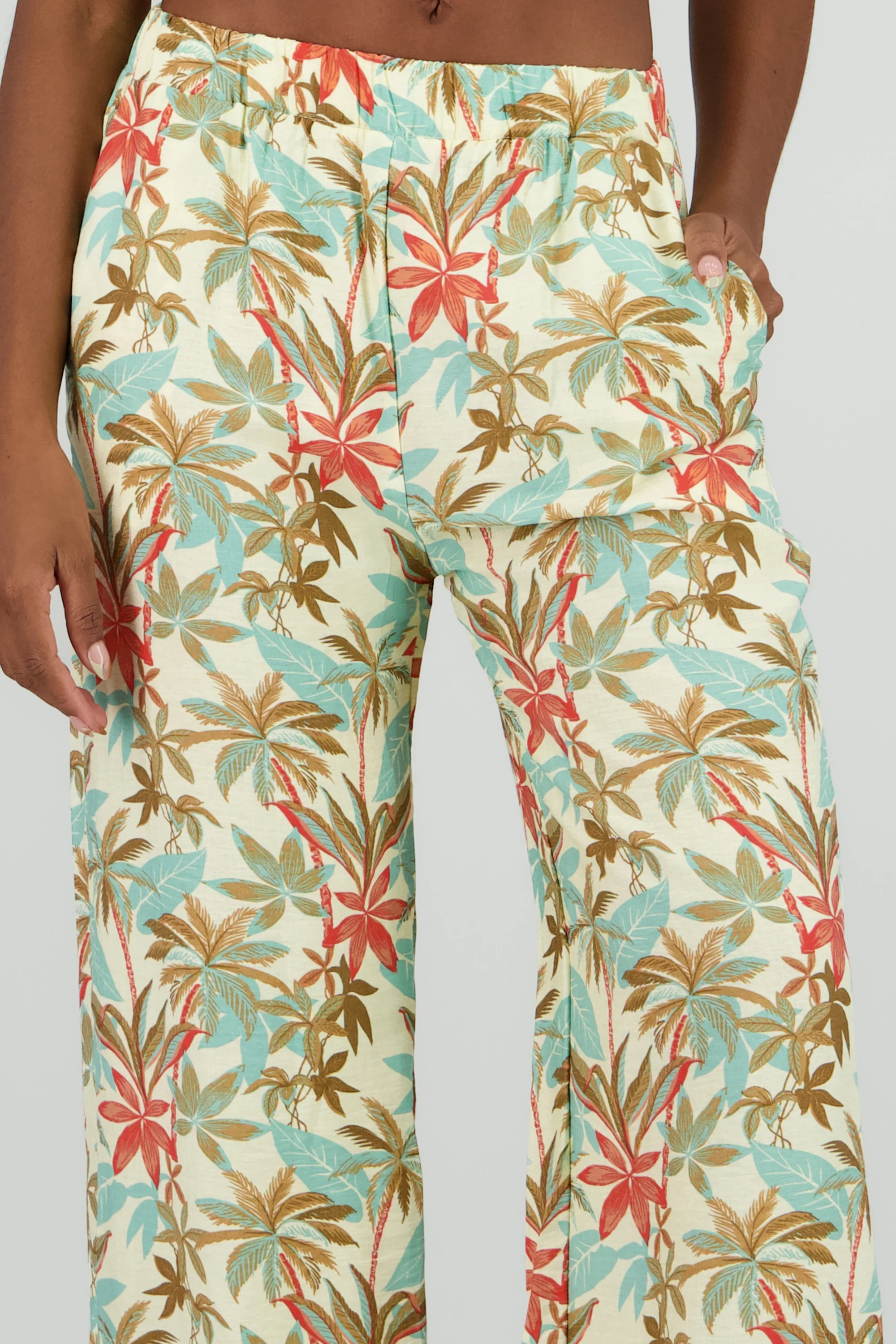 Pantalon amplio detalle resorte tropical - Image 5