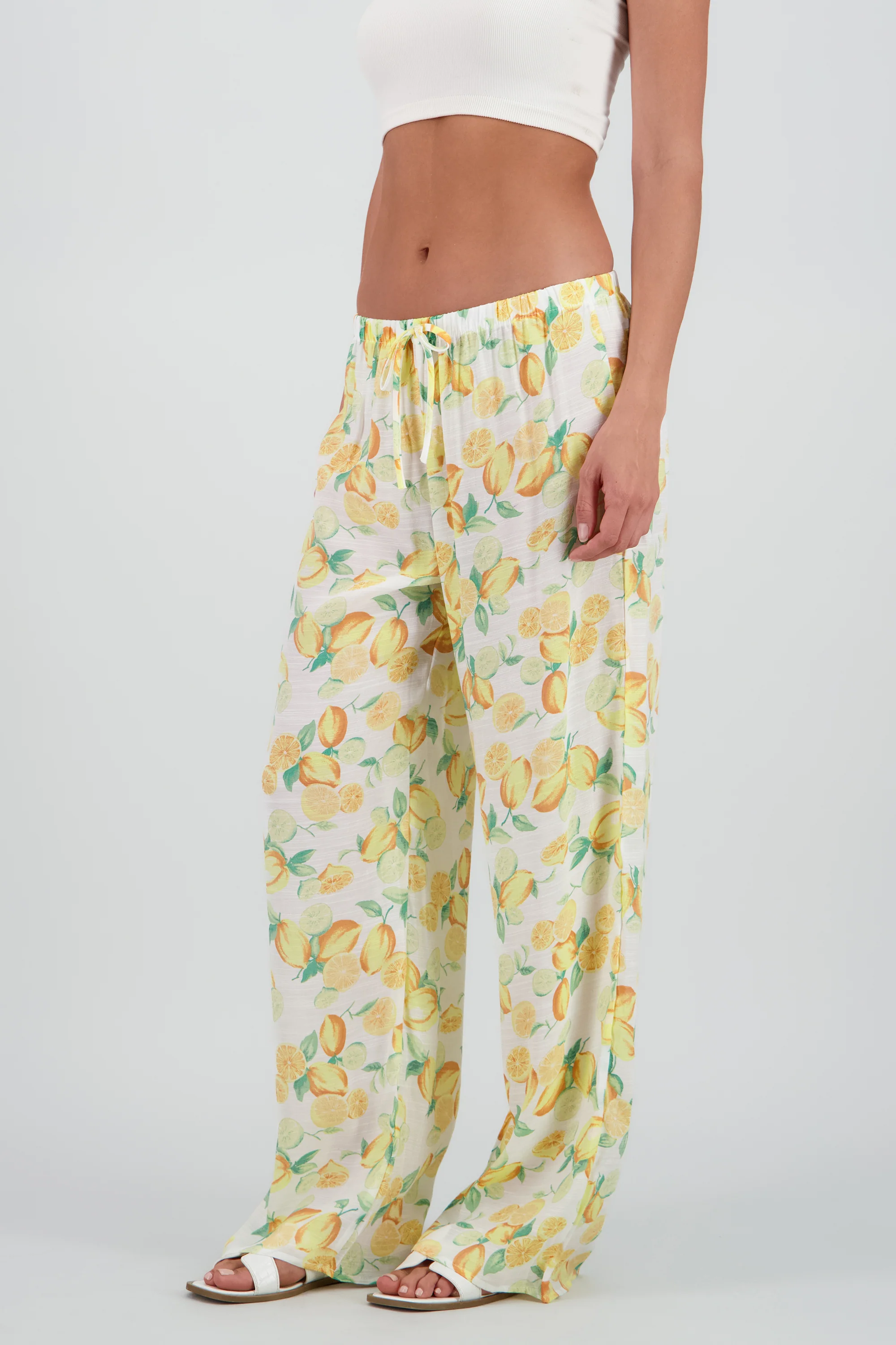 Pantalon amplio estampado limones - Image 3