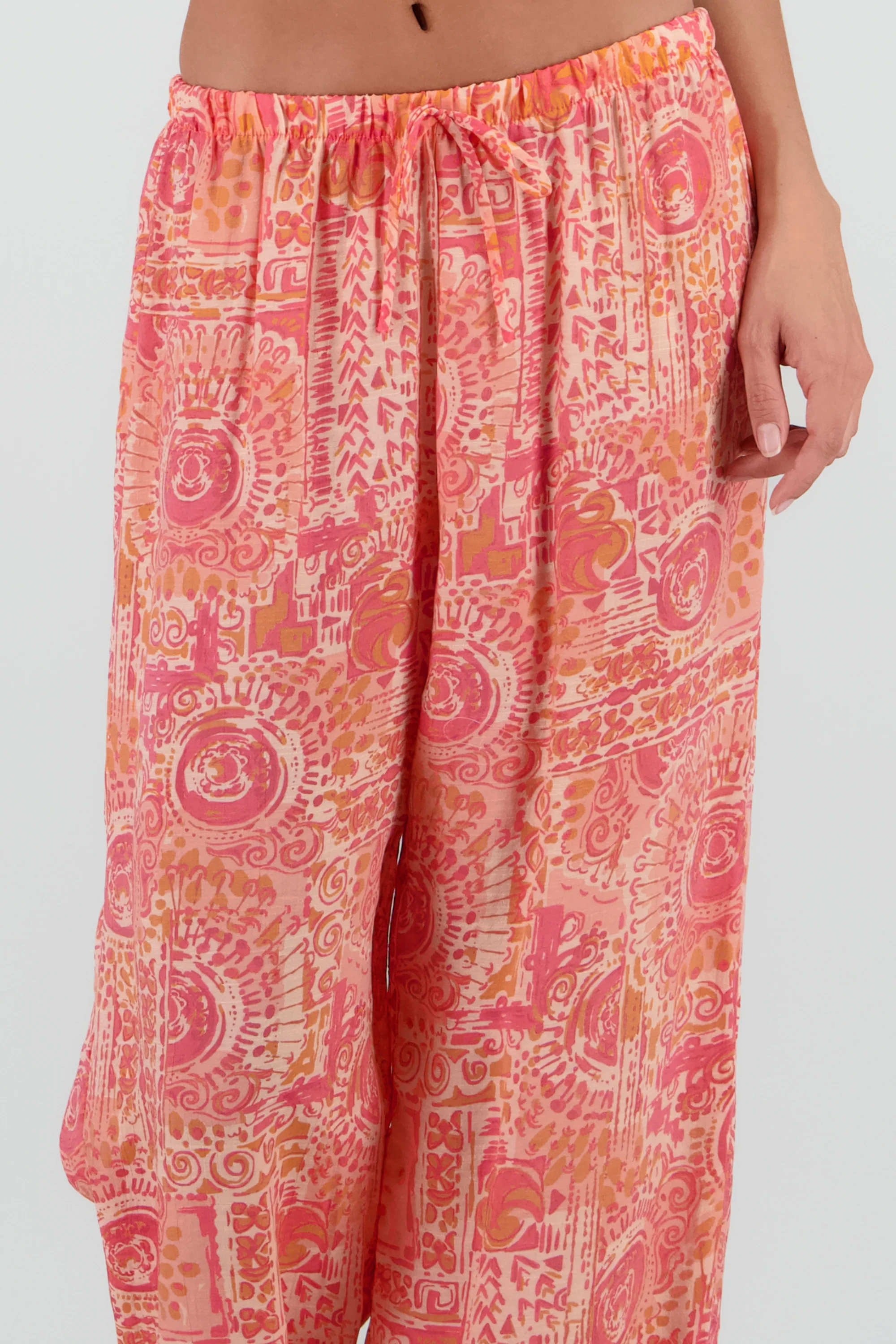 Pantalon amplio estampado lino - Image 5