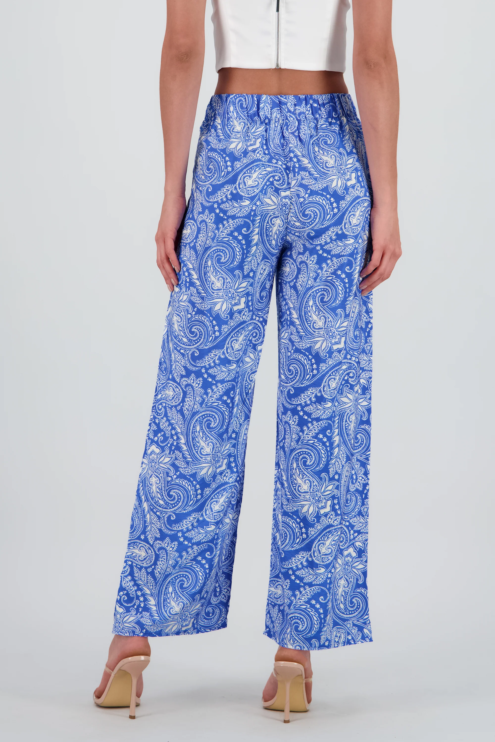 Pantalon amplio fluido detalle resorte - Image 4