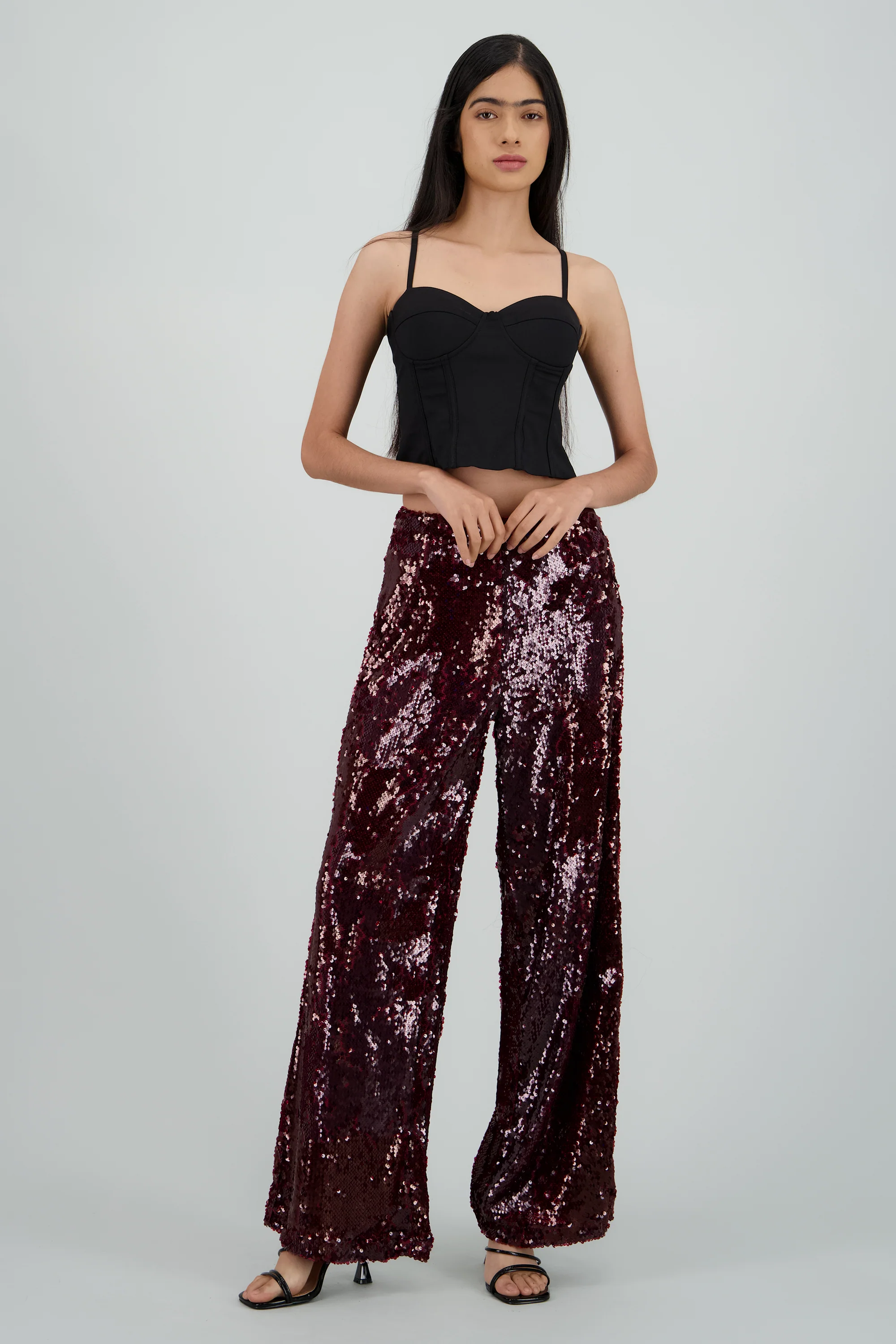 PANTALON AMPLIO LENTEJUELAS