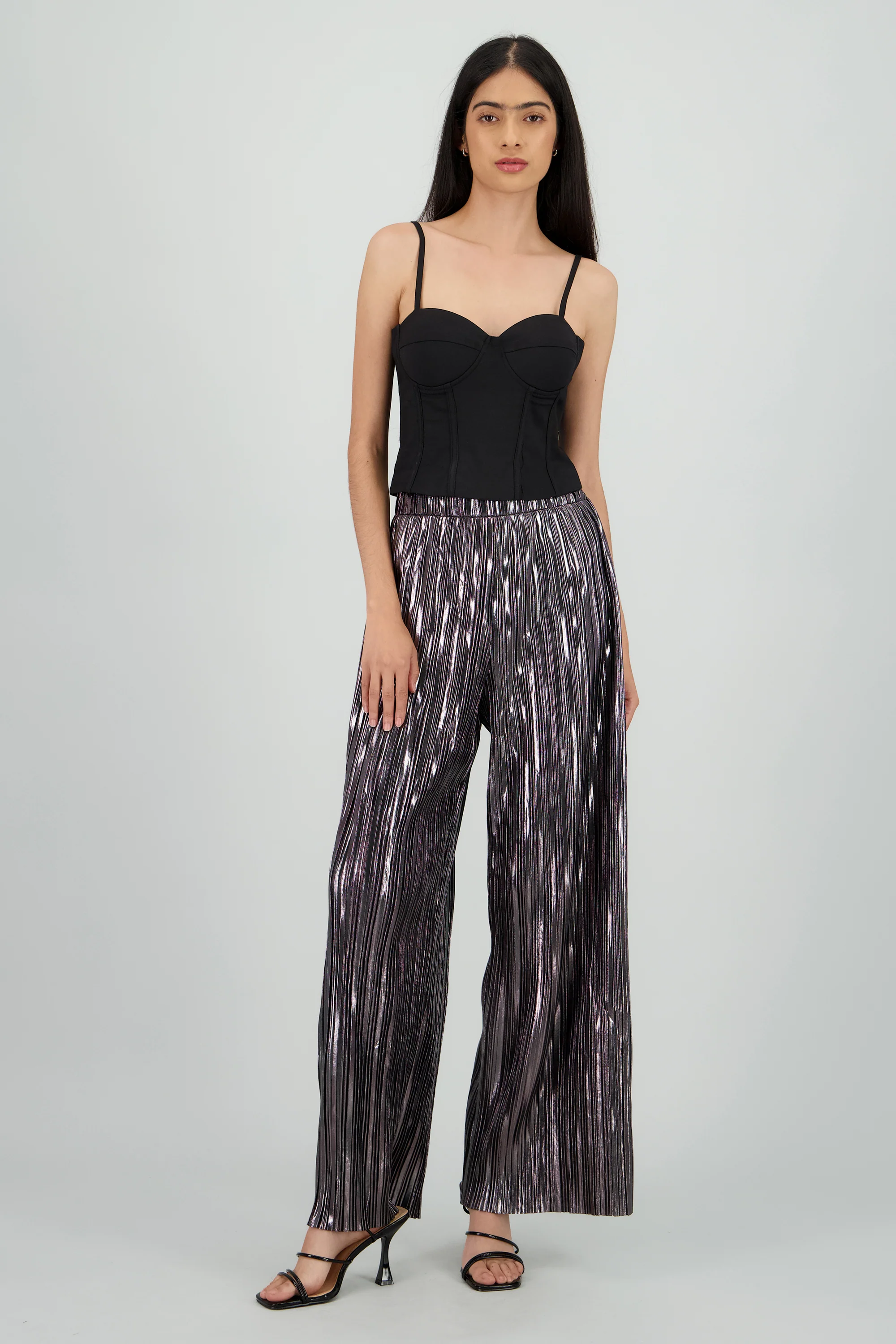 Pantalon amplio lentejuelas