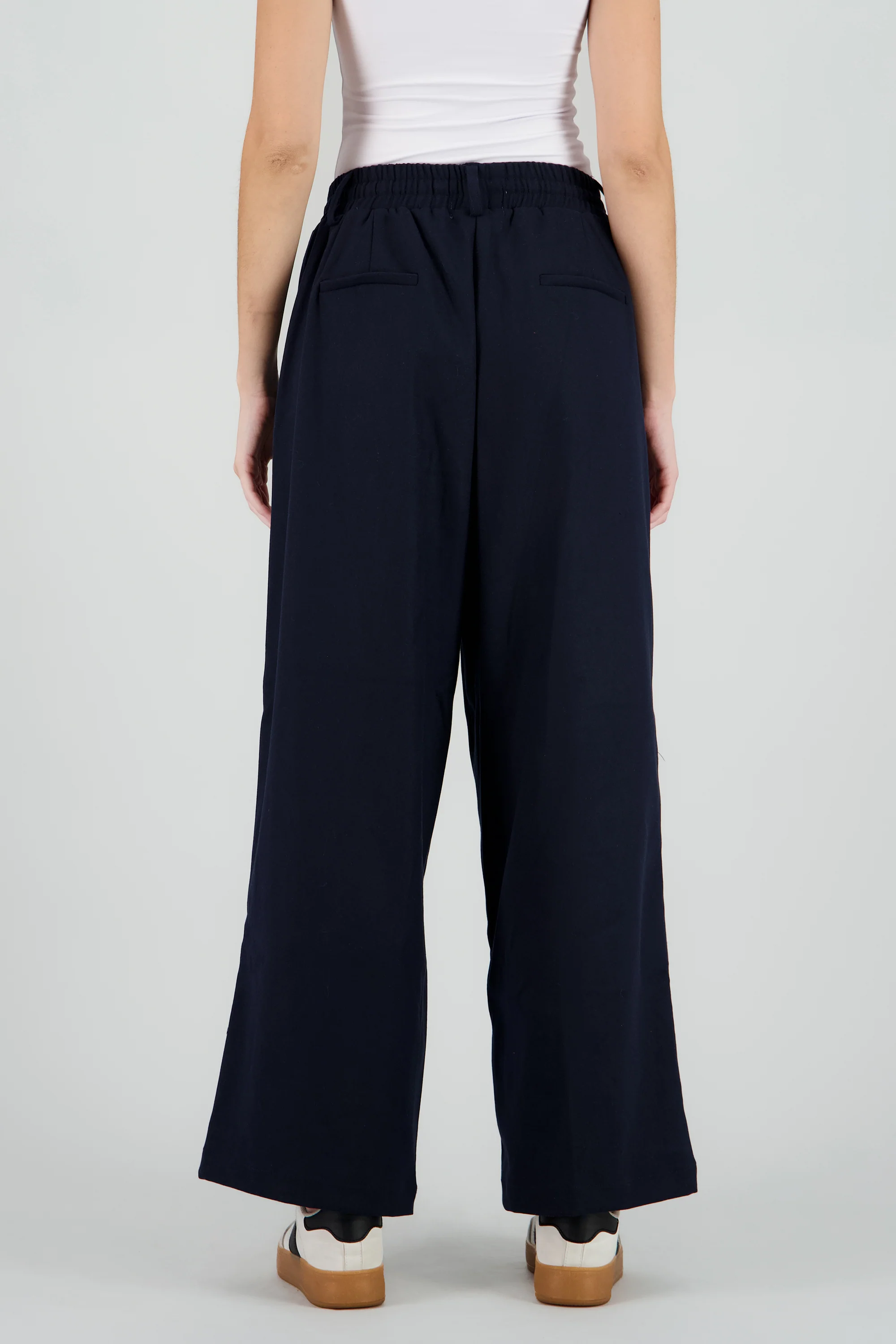 Pantalon amplio liso detalle resorte - Image 4