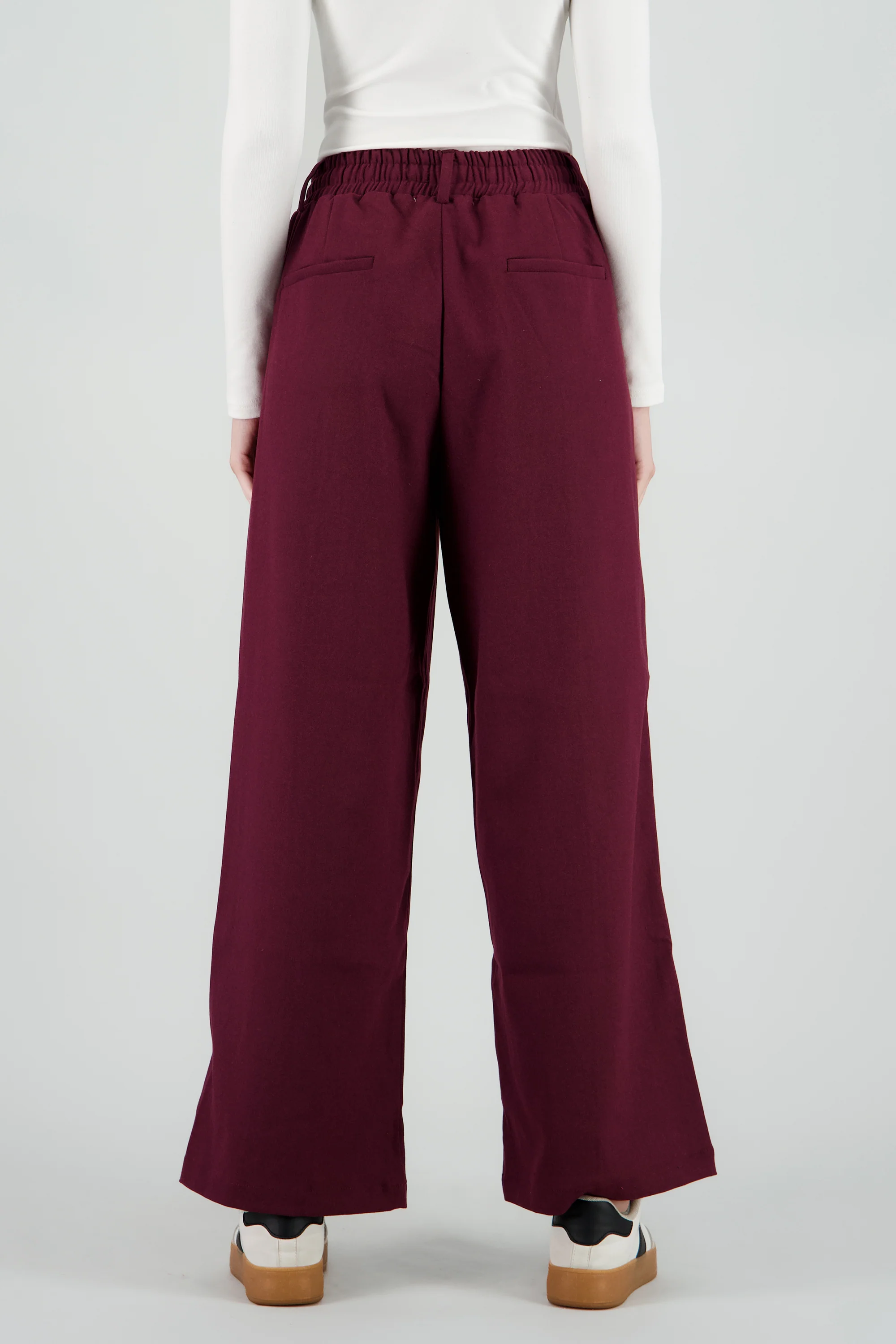Pantalon amplio liso detalle resorte - Image 4