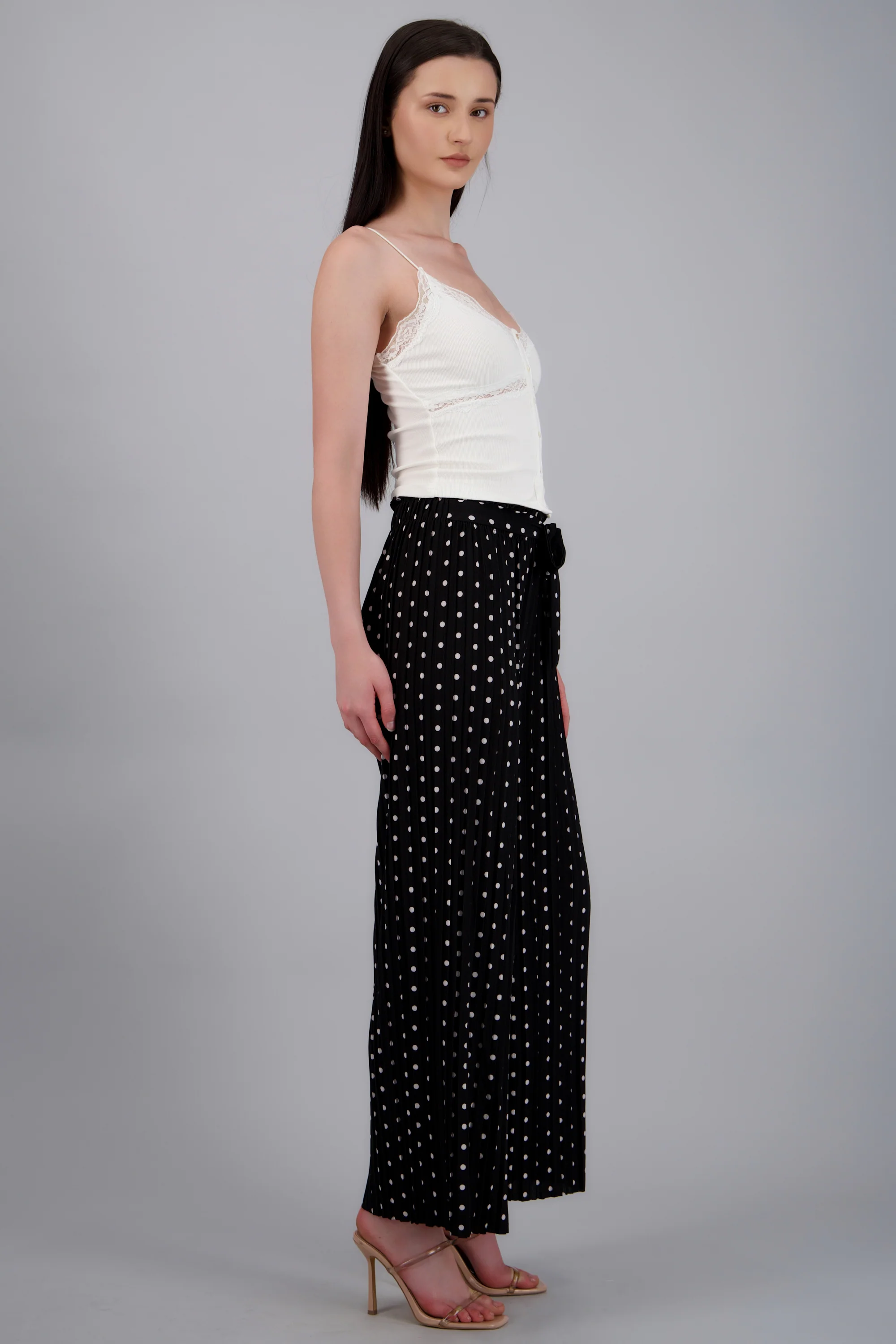 Pantalon amplio polka plisado - Image 2