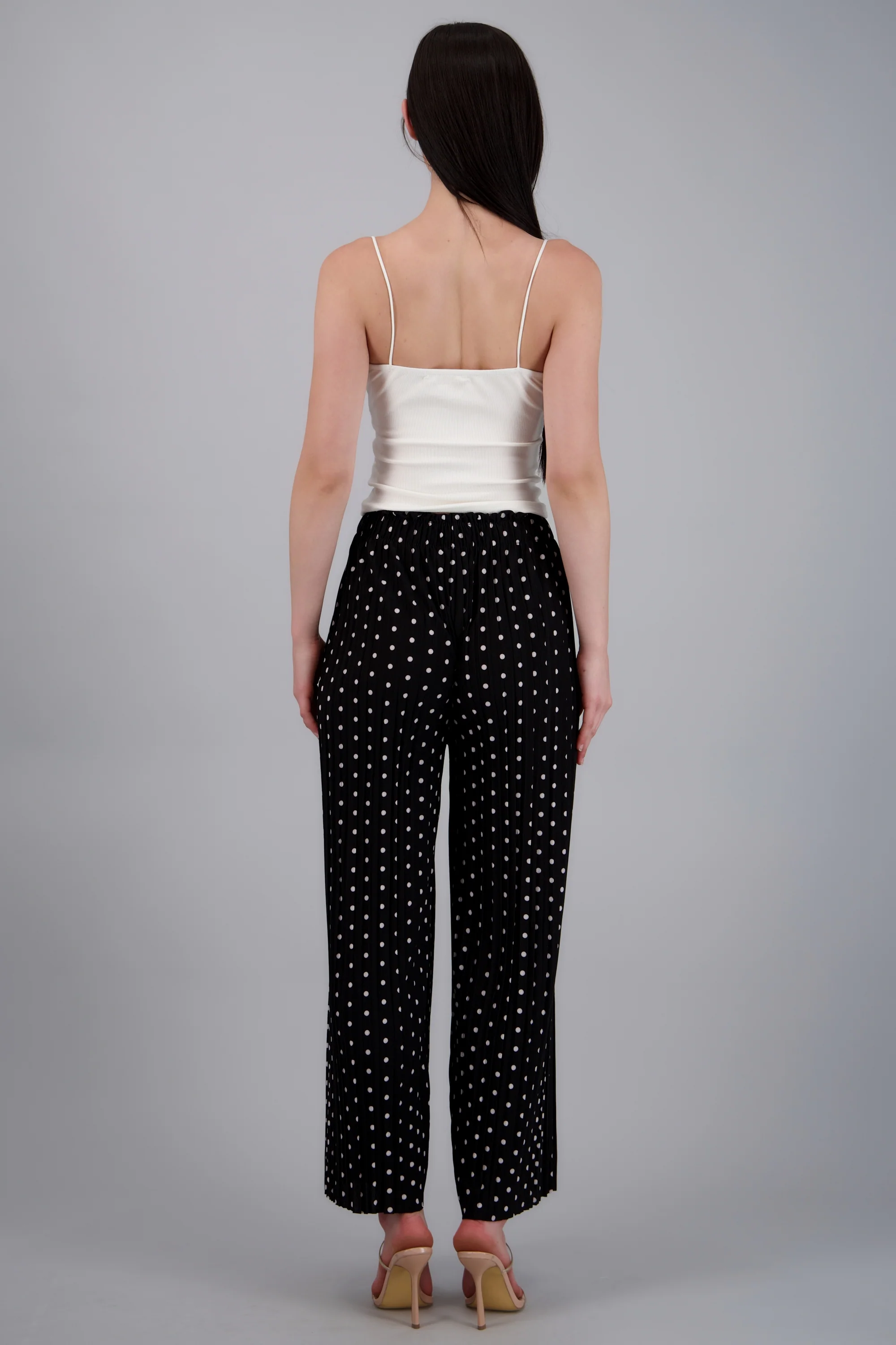 Pantalon amplio polka plisado - Image 4