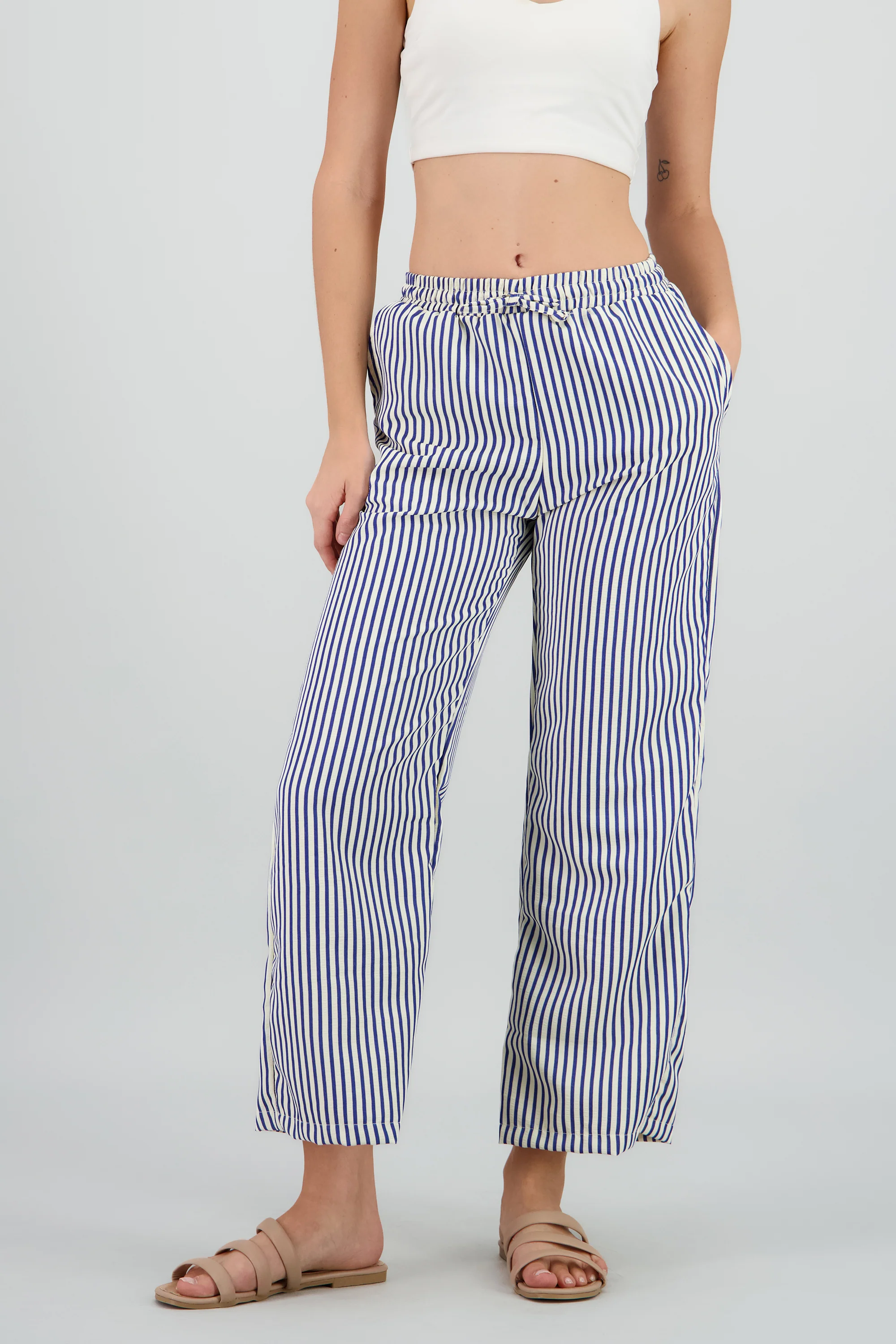 Pantalon amplio rayas textura - Image 2