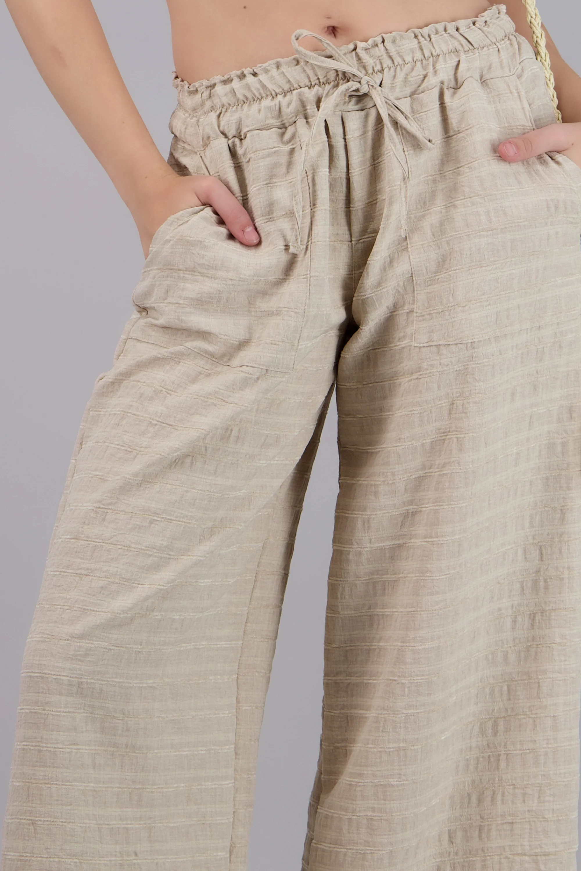 Pantalon amplio resorte textura - Image 6