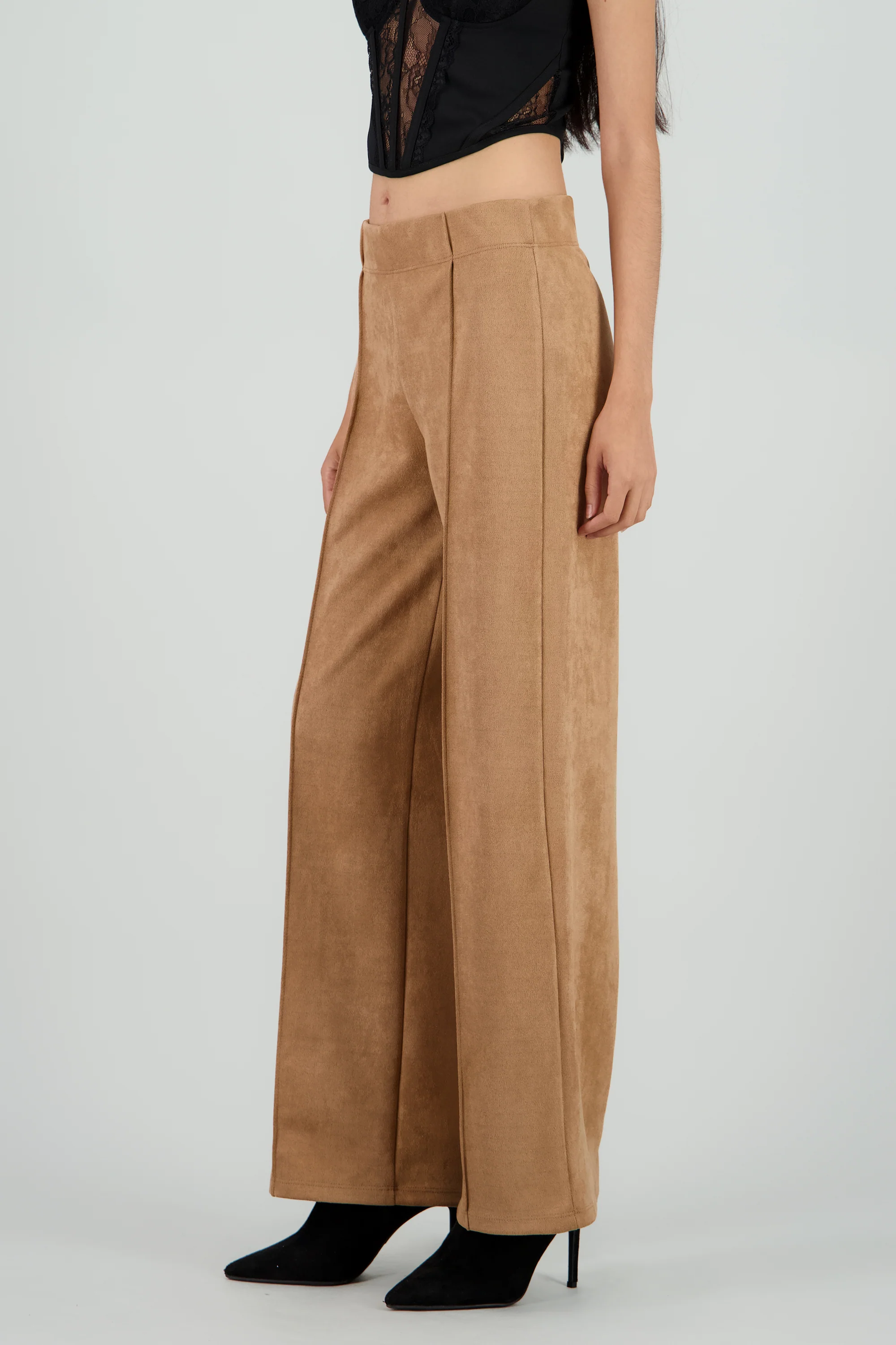 Pantalon amplio suede detalle costura - Image 3