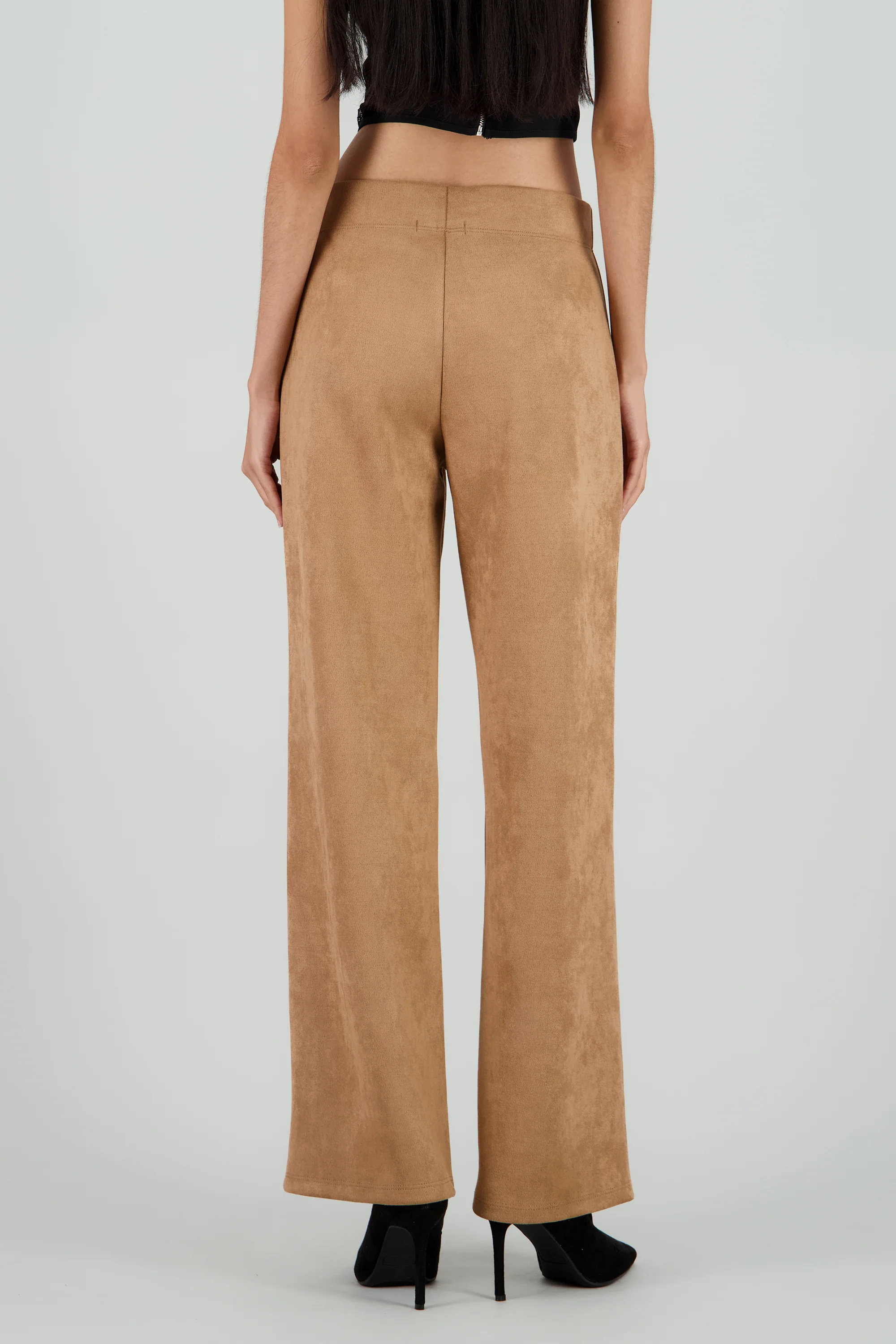 Pantalon amplio suede detalle costura - Image 4