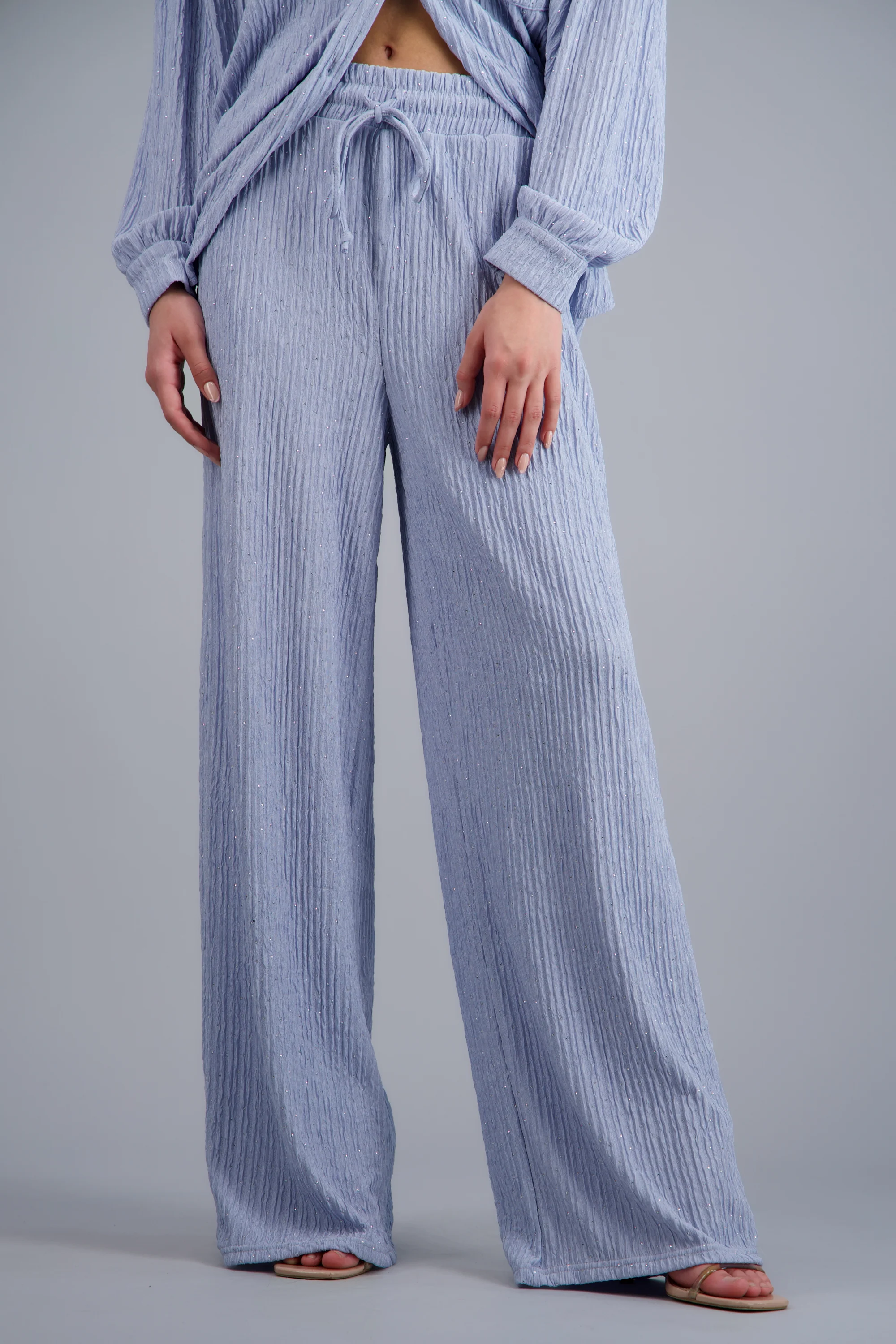 Pantalon amplio textura con brillos - Image 2
